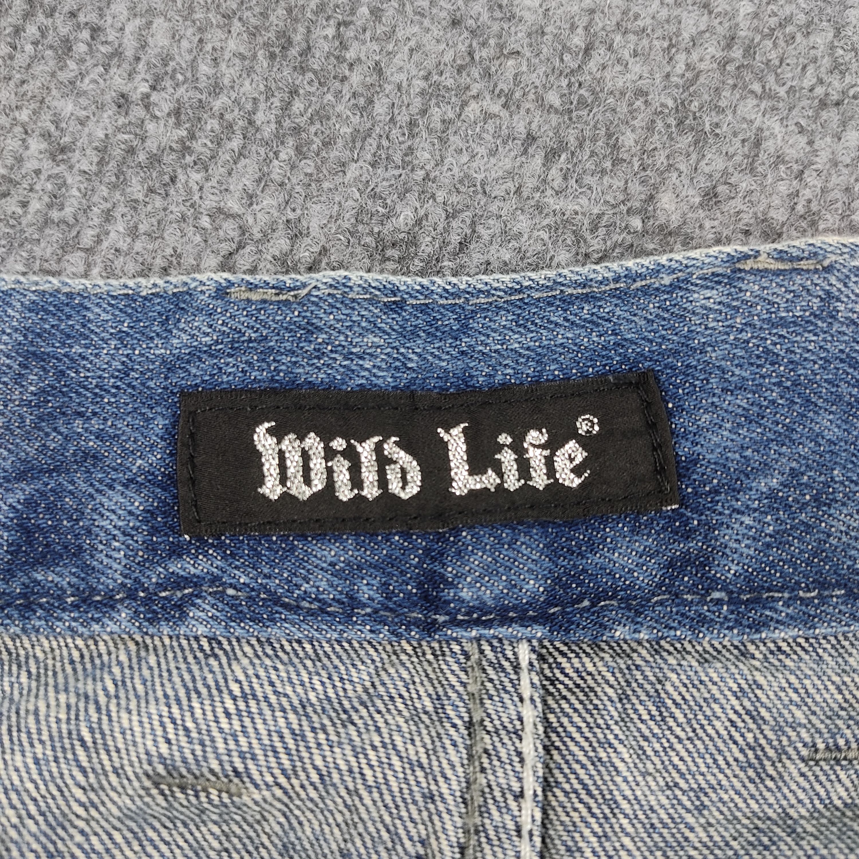 Japanese Brand Double Waist Vintage Wild Life Angel Wing Print Jeans Size US 33 - 9 Thumbnail