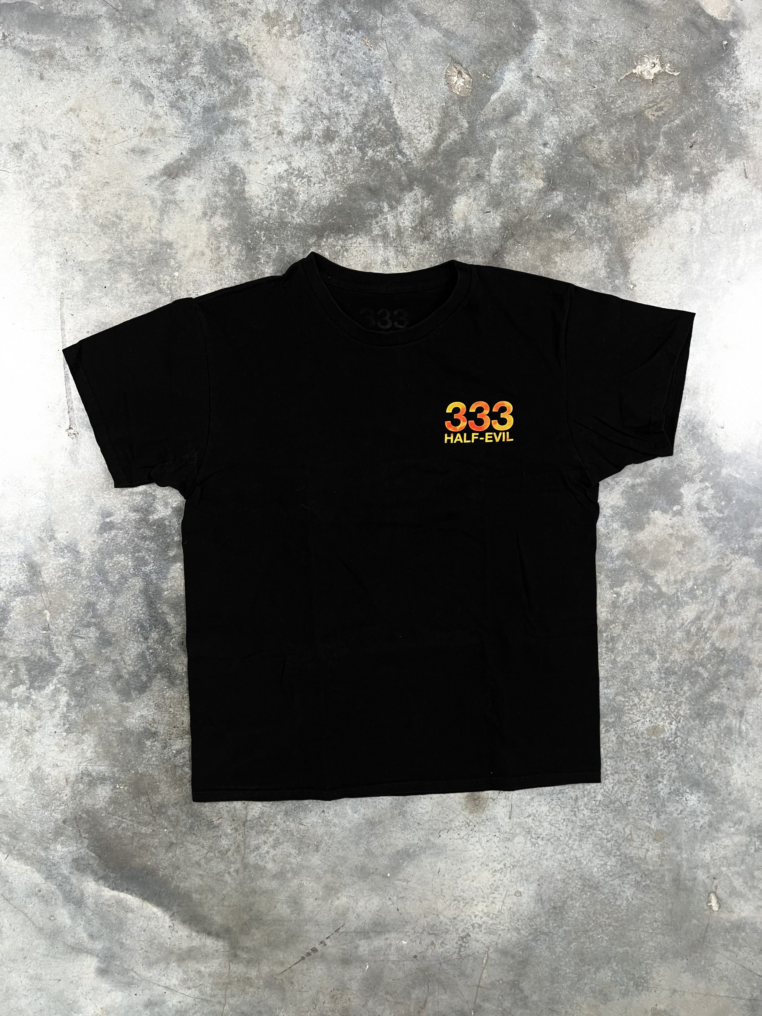 Half Evil Half Evil 333 Chest Logo Flames Tee Black Medium Size US M / EU 48-50 / 2 - 1 Thumbnail