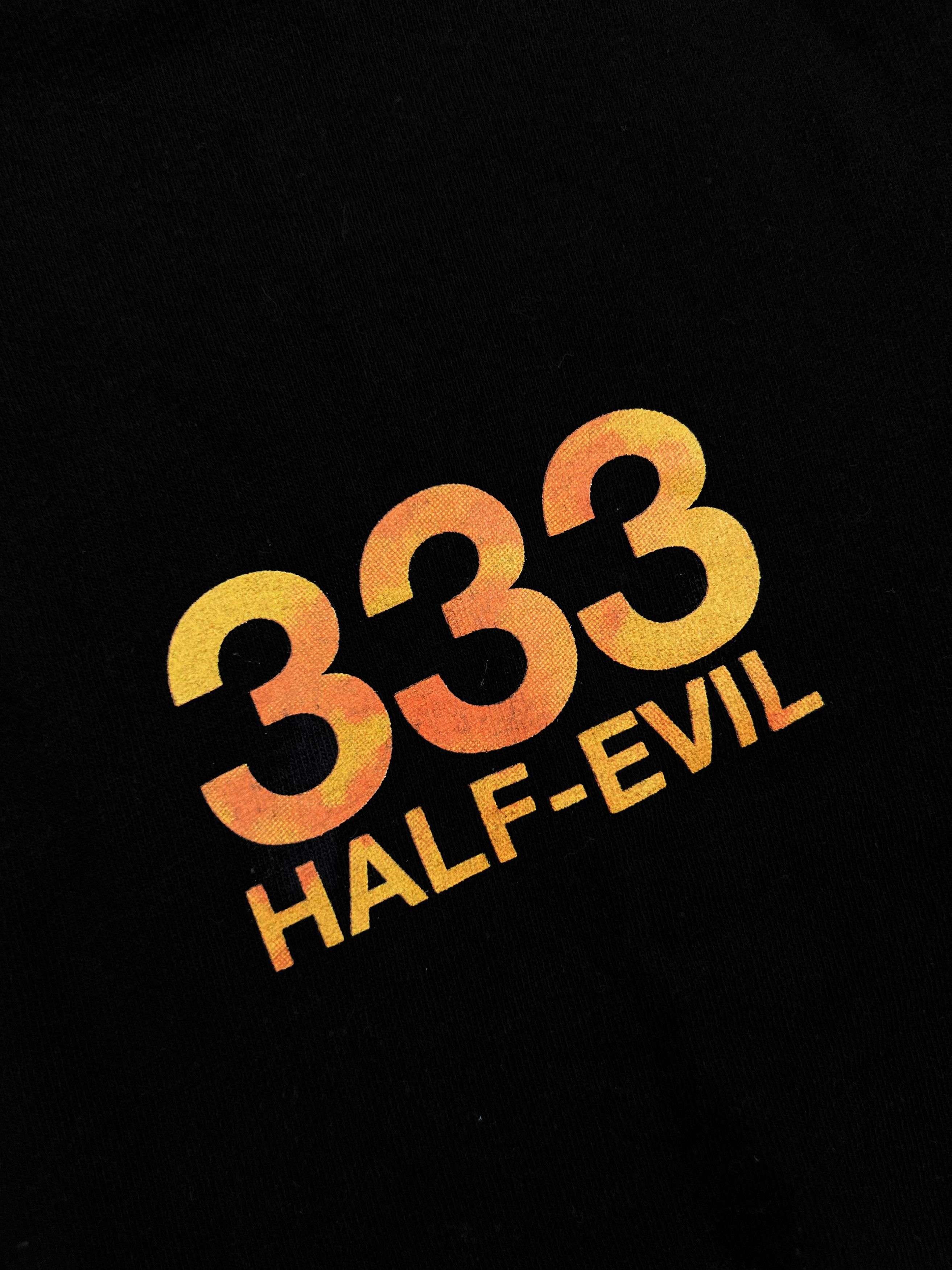 Half Evil Half Evil 333 Chest Logo Flames Tee Black Medium Size US M / EU 48-50 / 2 - 2 Thumbnail