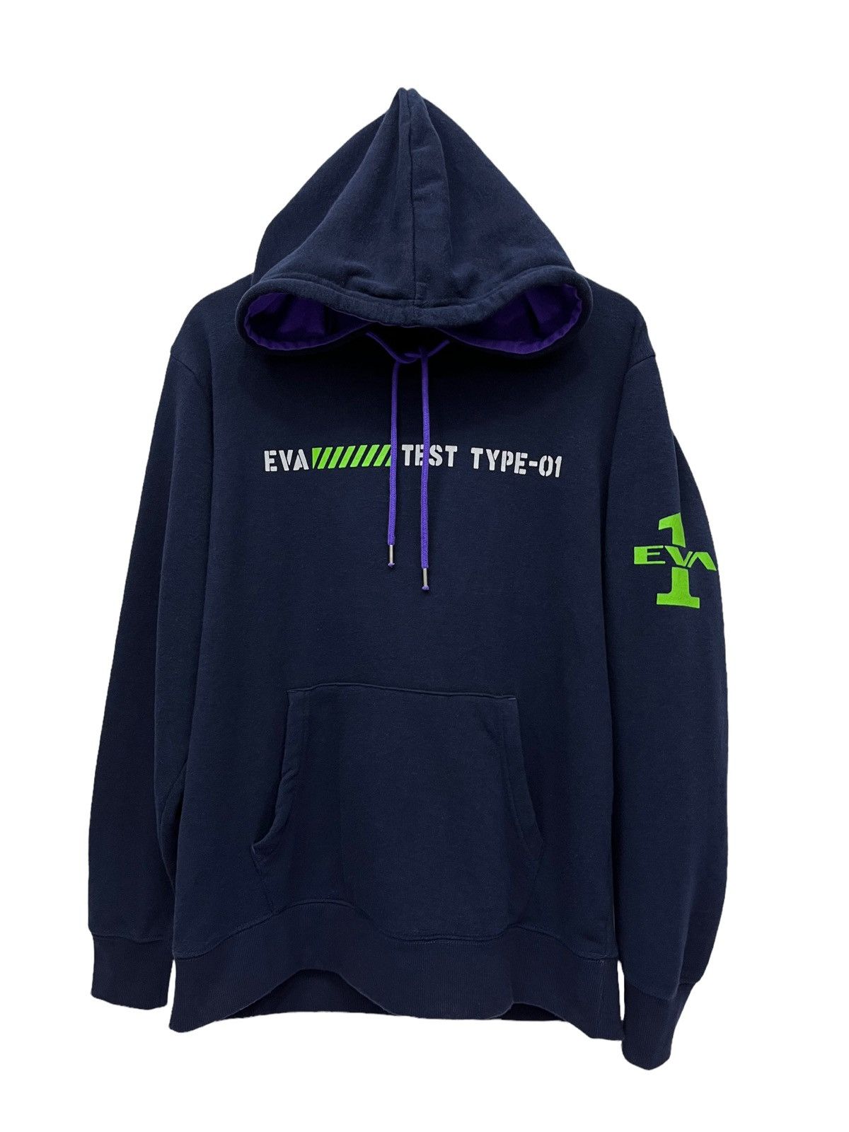 Anime 🔥VERY RARE🔥 EVANGELION EVA TEST TYPE-01 Sweater Hoodie Size US M / EU 48-50 / 2 - 3 Thumbnail