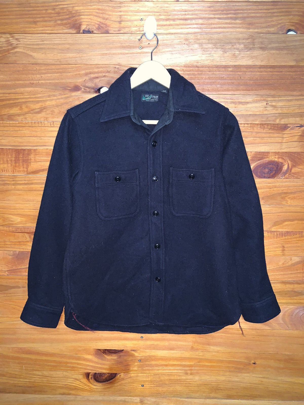 Sugar Cane Vintage Wool Workers Button Up Shirt Size US S / EU 44-46 / 1 - 4 Thumbnail