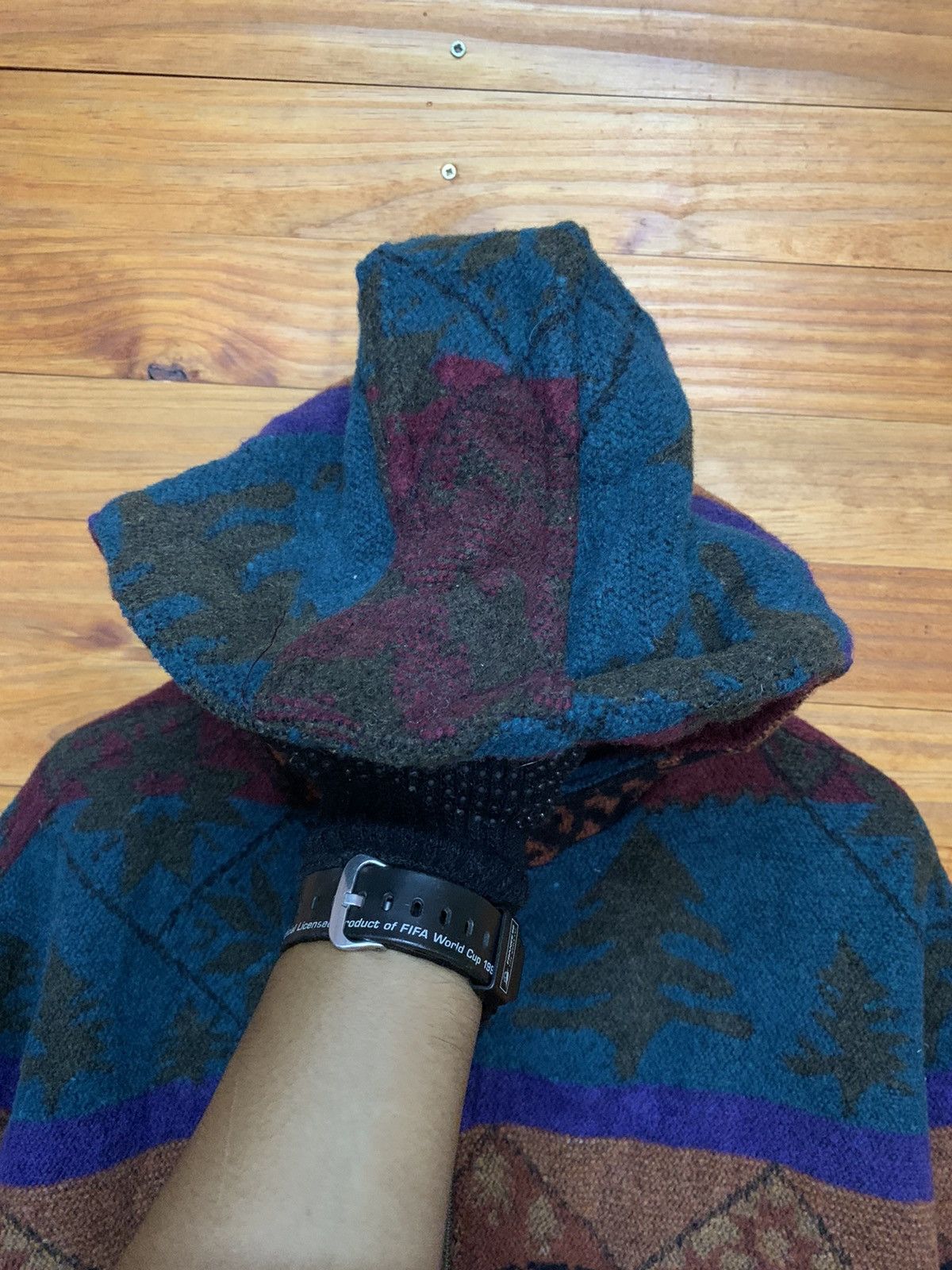 L.L. Bean Vintage LL BEAN Aztec Fleece Zipper Hoodie Size US L / EU 52-54 / 3 - 7 Thumbnail