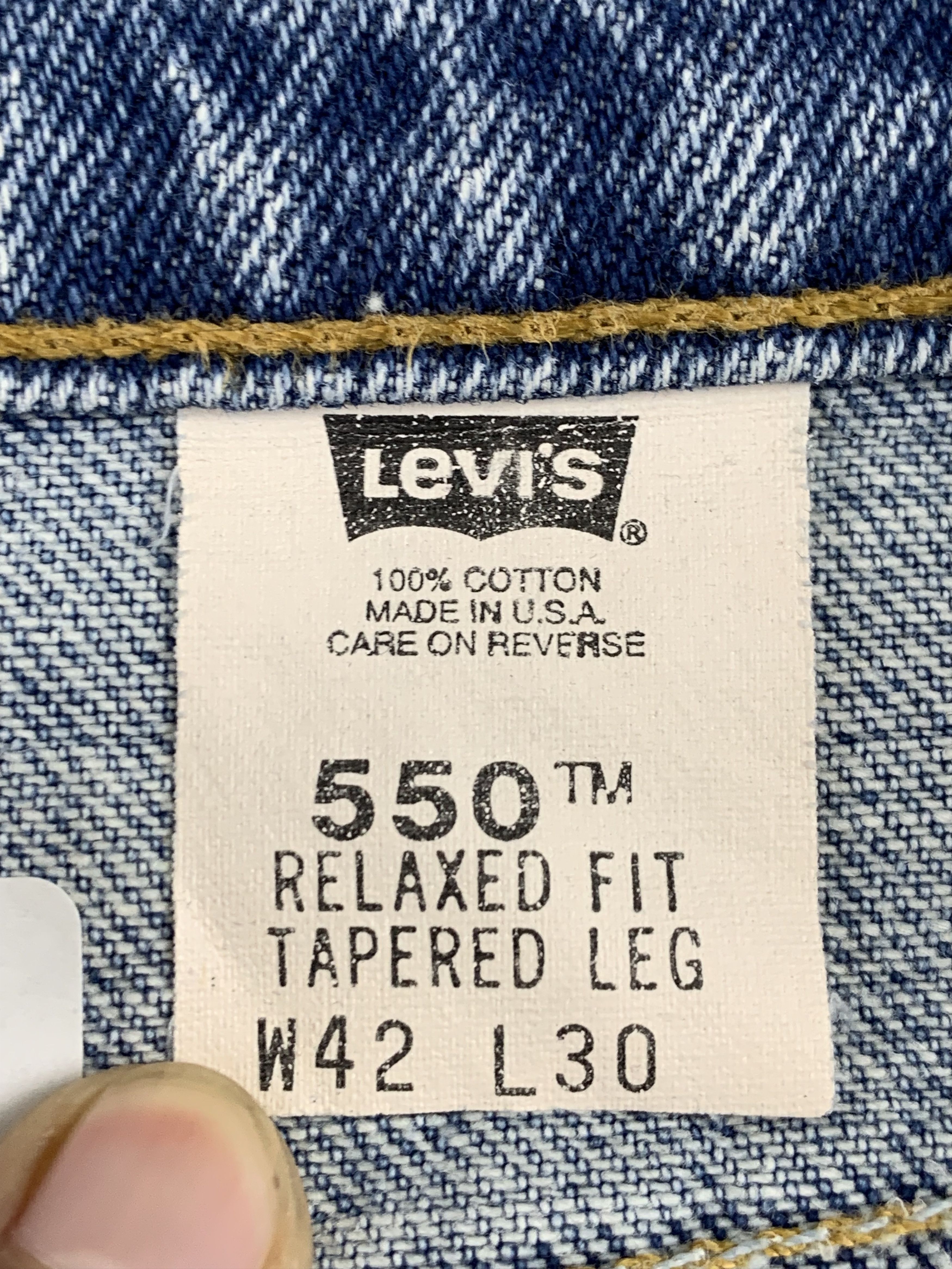 Levi's Vintage 90s Levis 550 Light Wash Jeans DP1873 Size US 40 / EU 56 - 6 Thumbnail