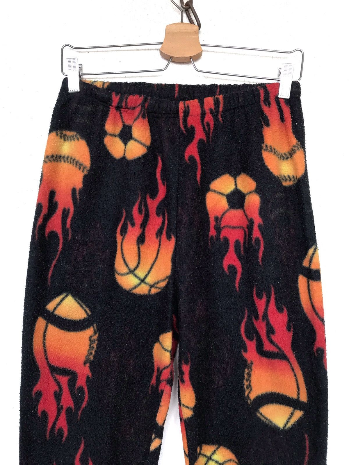 Vintage 💥Flame Ballfire Fleece Jogger Pant Size 29" - 6 Thumbnail
