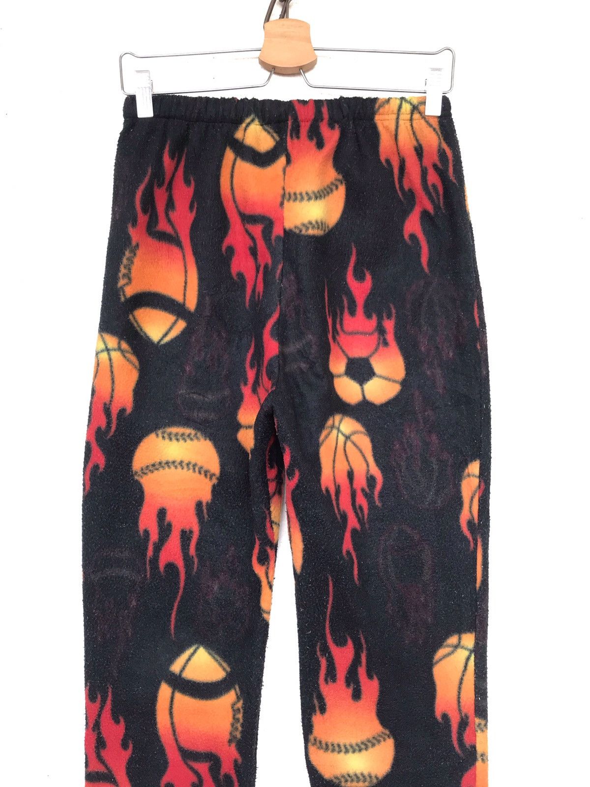 Vintage 💥Flame Ballfire Fleece Jogger Pant Size 29" - 4 Thumbnail