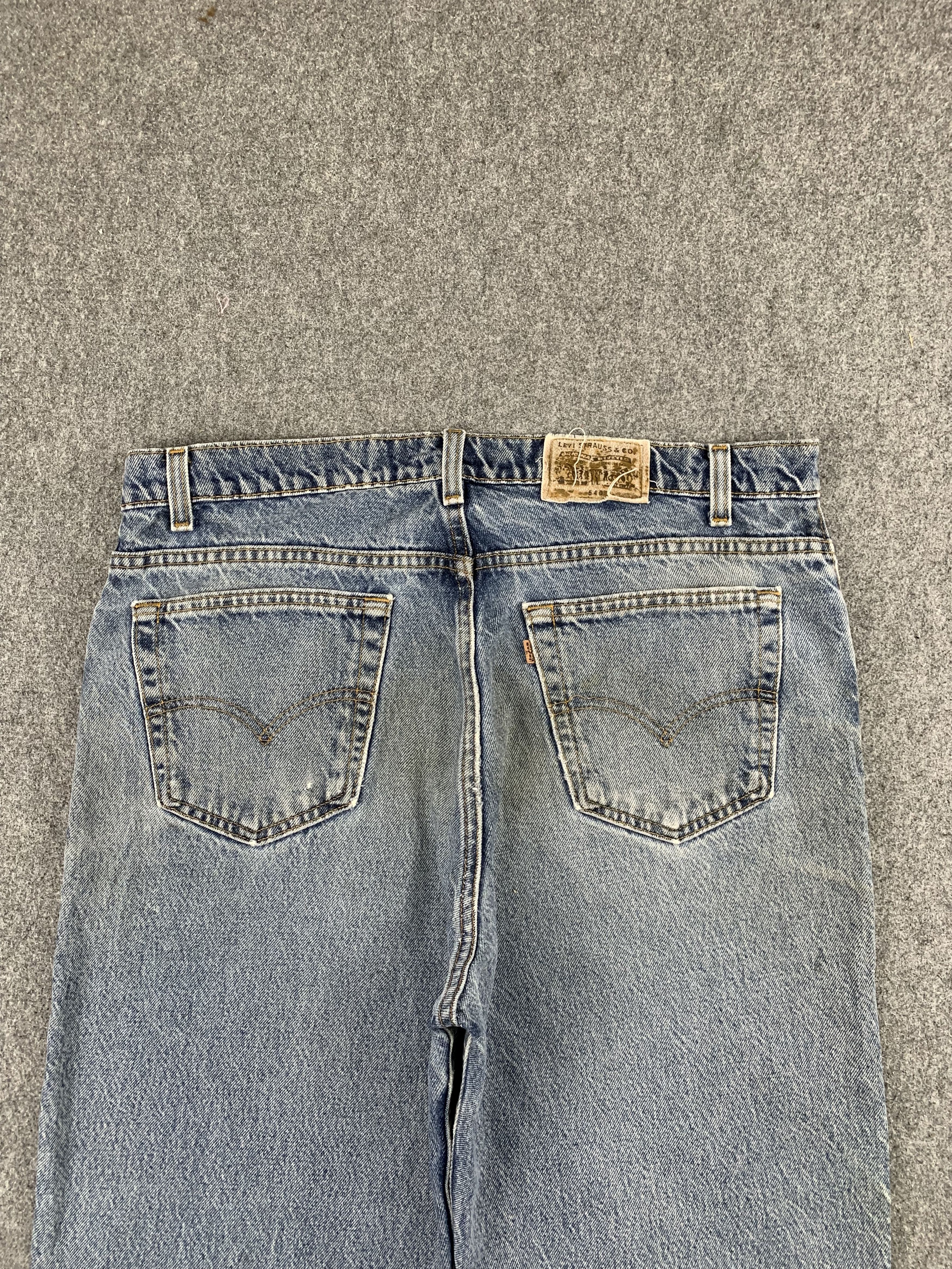 Levi's Vintage 90s Levis 540 Orange Tab Light Wash Jeans DP1877 Size US 38 / EU 54 - 3 Thumbnail