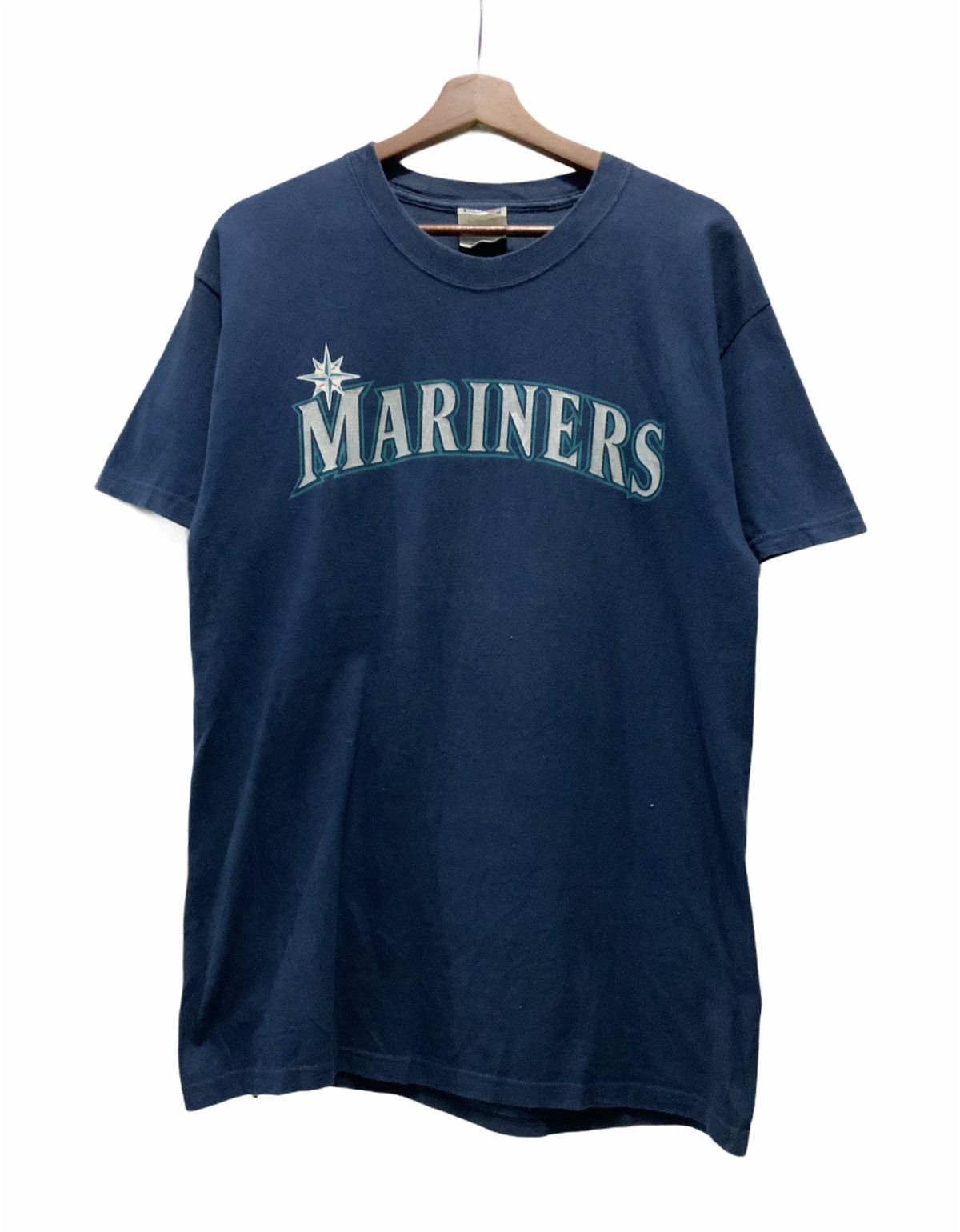 image of Vintage Mariners Seattle Ichiro 51 Streetwear Mlb Tee in Blue, Men's (Size Medium)