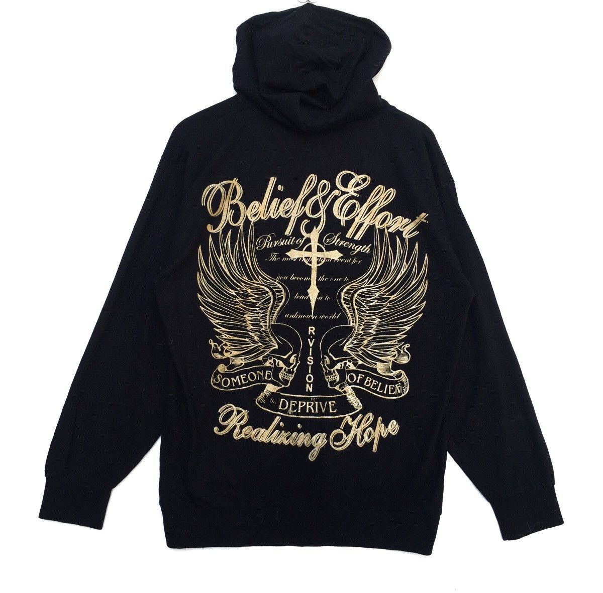 Vintage Vintage 90s R-Vision Belief & Effort Big Logo Hoodie Jacket Size US L / EU 52-54 / 3 - 1 Thumbnail