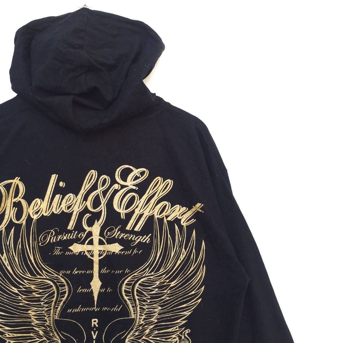 Vintage Vintage 90s R-Vision Belief & Effort Big Logo Hoodie Jacket Size US L / EU 52-54 / 3 - 2 Thumbnail