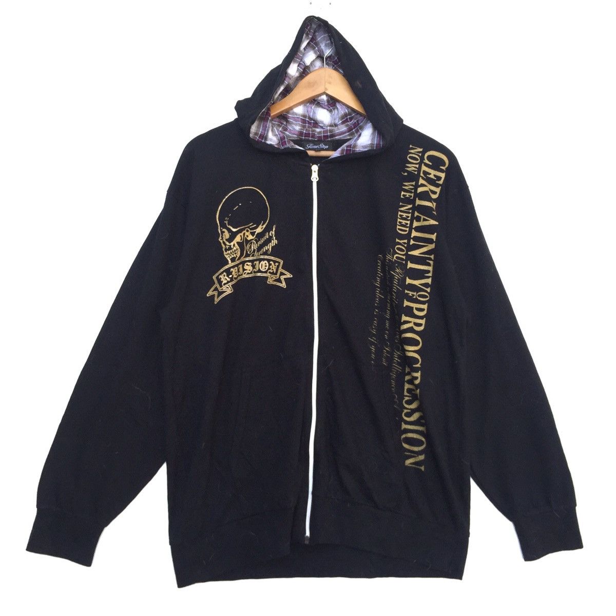 Vintage Vintage 90s R-Vision Belief & Effort Big Logo Hoodie Jacket Size US L / EU 52-54 / 3 - 6 Thumbnail