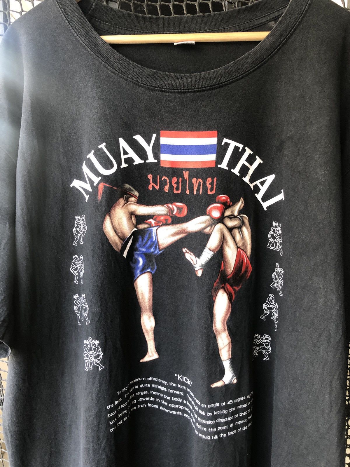 Vintage VINTAGE MUAY THAI KICK BOXER T SHIRT THAILAND Size US XL / EU 56 / 4 - 2 Thumbnail