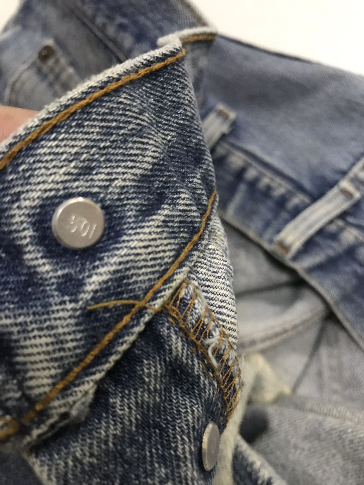 Levi's Vintage 80s Levis 501 homeless distressted cut denim Size US 39 - 8 Thumbnail