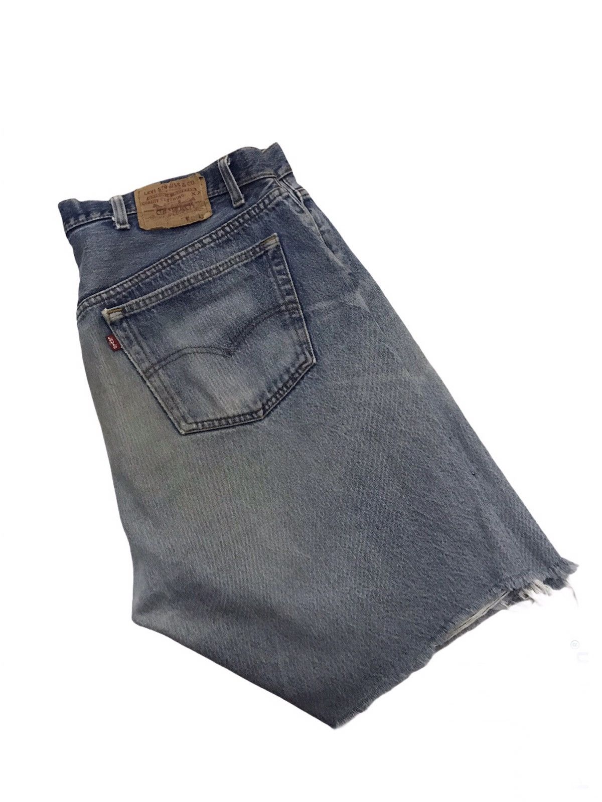 Levi's Vintage 80s Levis 501 homeless distressted cut denim Size US 39 - 6 Thumbnail