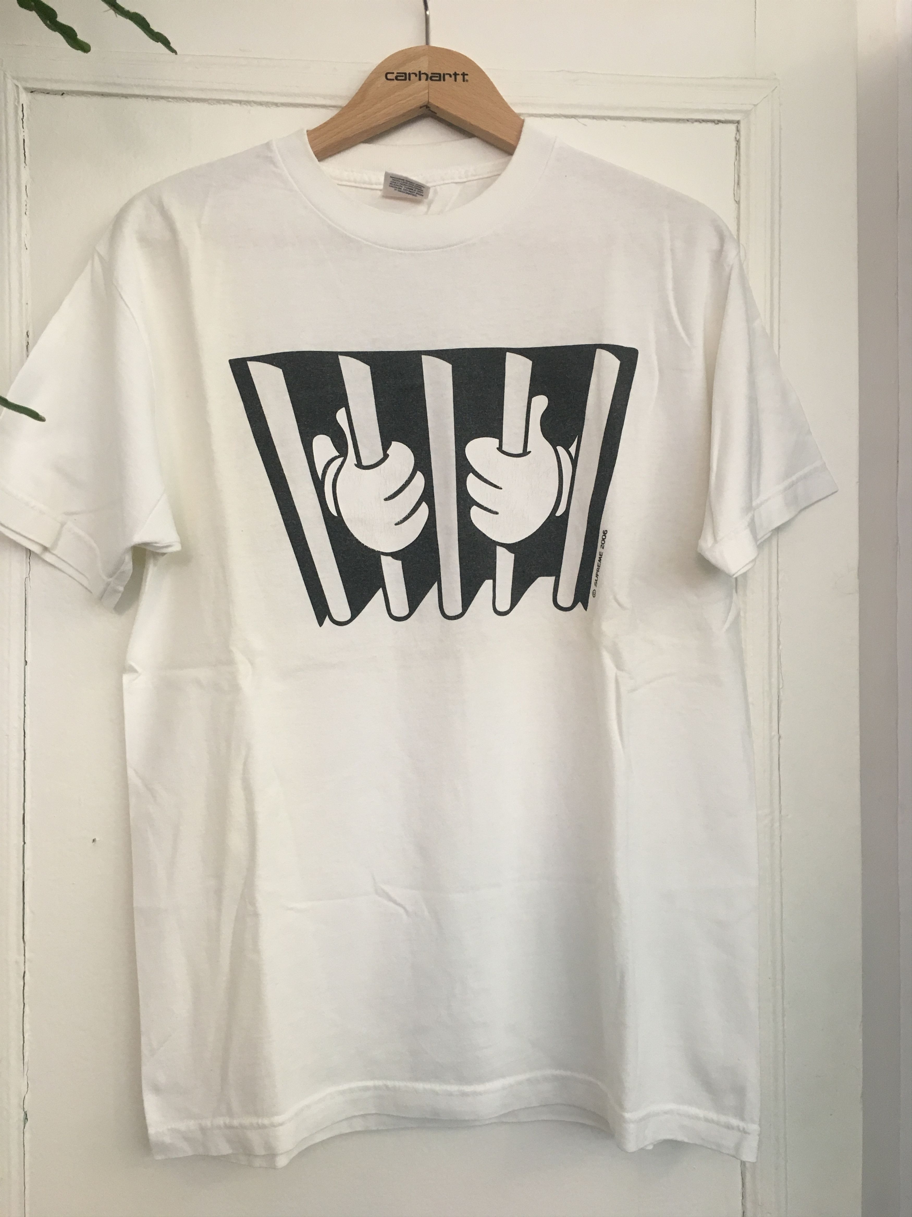 Supreme Supreme Mickey Jail Cell Tee 2006 White | Grailed