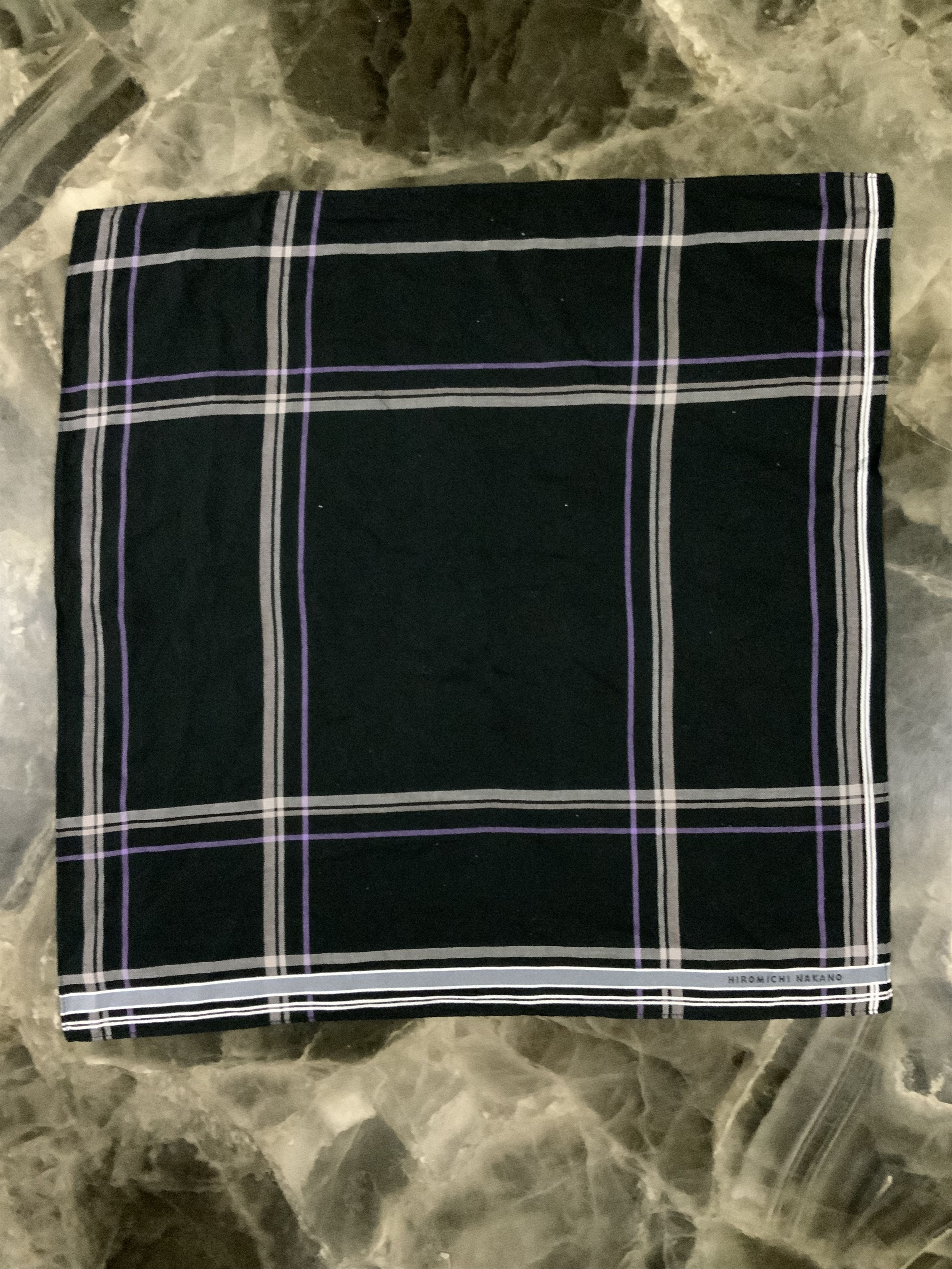 Japanese Brand Hiromichi Nakano Striped design Handkerchief/Pocketsquare🔥 Size ONE SIZE - 5 Thumbnail