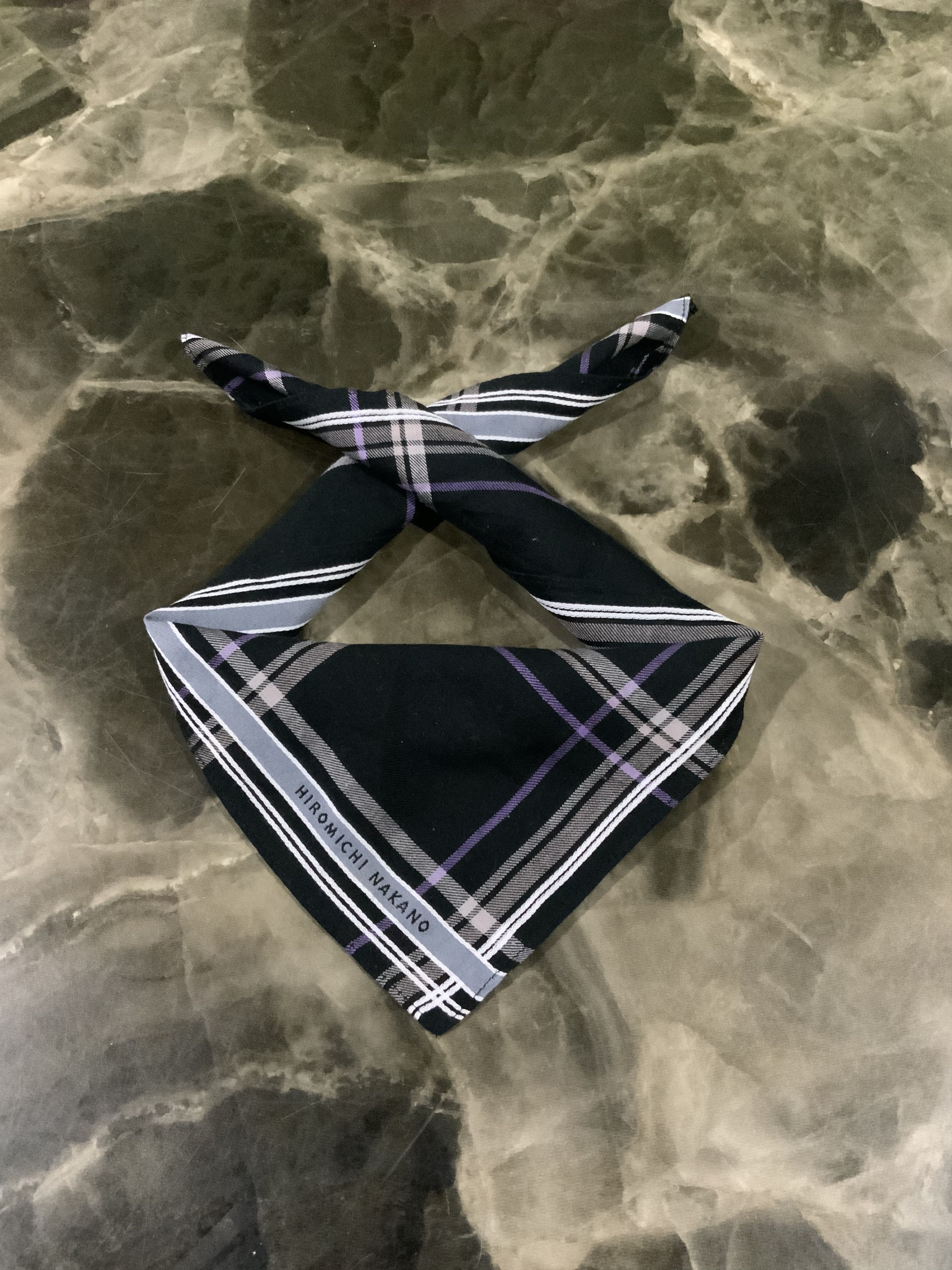Japanese Brand Hiromichi Nakano Striped design Handkerchief/Pocketsquare🔥 Size ONE SIZE - 1 Thumbnail