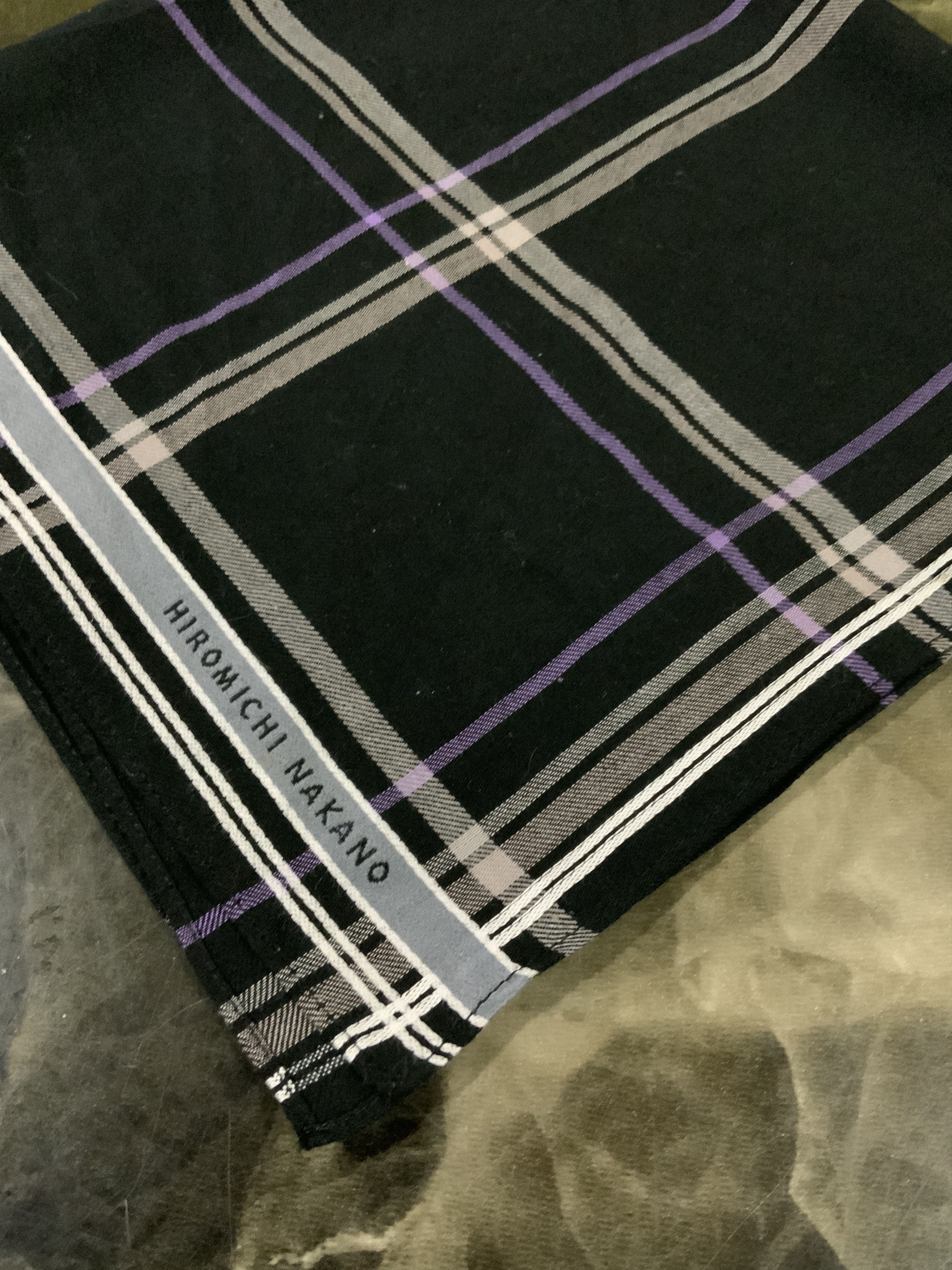 Japanese Brand Hiromichi Nakano Striped design Handkerchief/Pocketsquare🔥 Size ONE SIZE - 3 Thumbnail