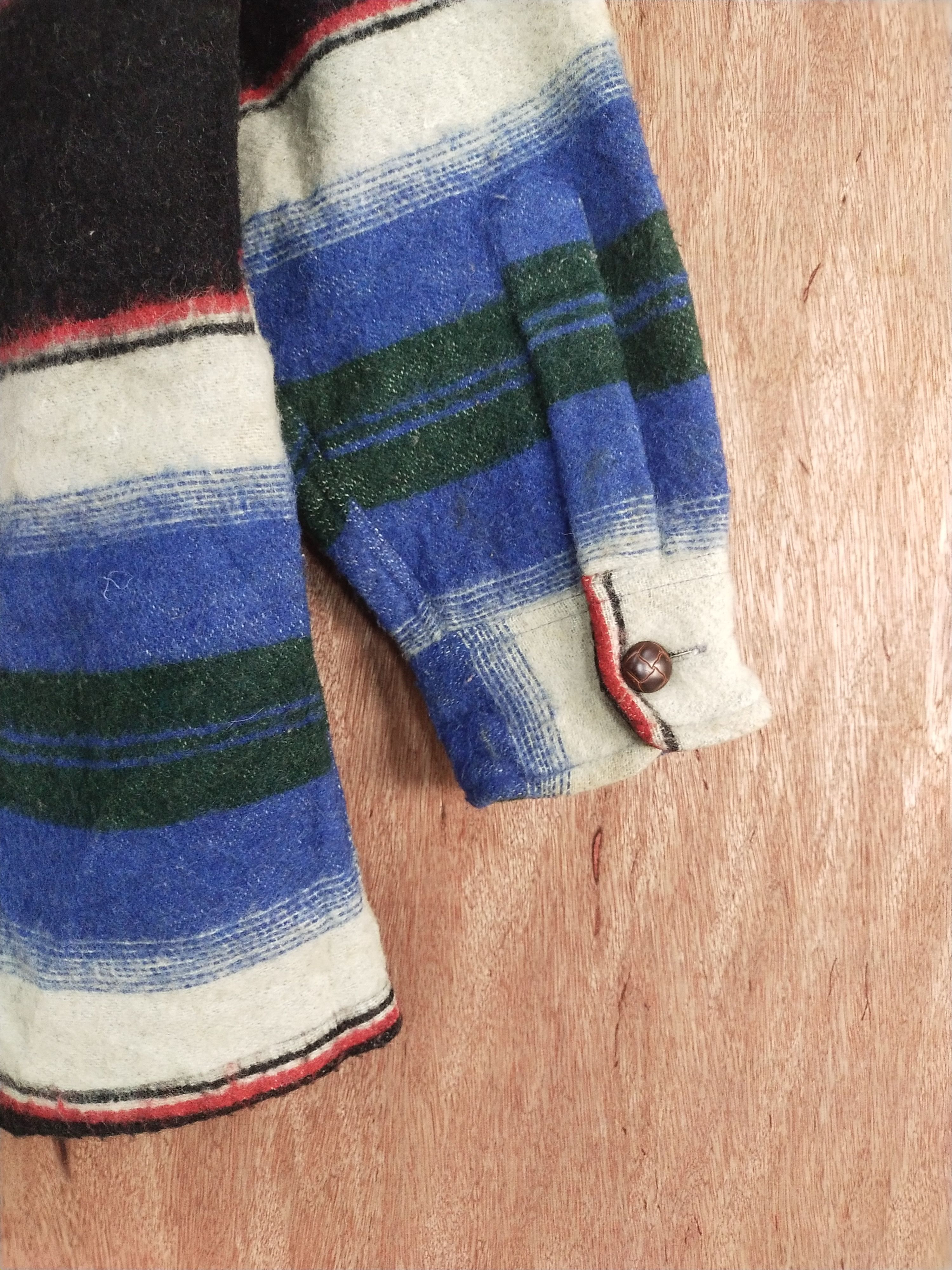 Japanese Brand Johns Hamer blue/black stripe mohair jacket #H468 Size US M / EU 48-50 / 2 - 12 Thumbnail