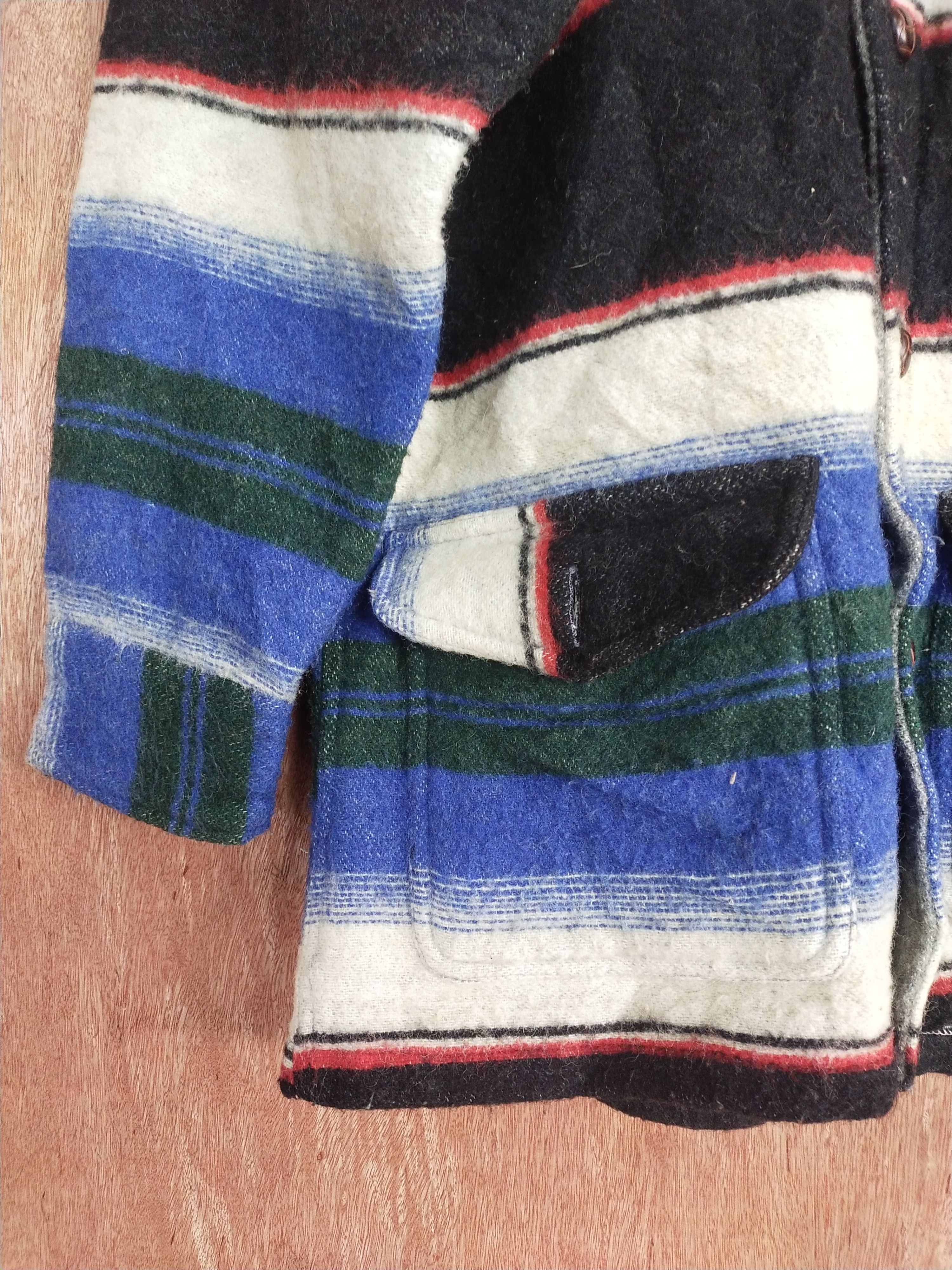 Japanese Brand Johns Hamer blue/black stripe mohair jacket #H468 Size US M / EU 48-50 / 2 - 4 Thumbnail