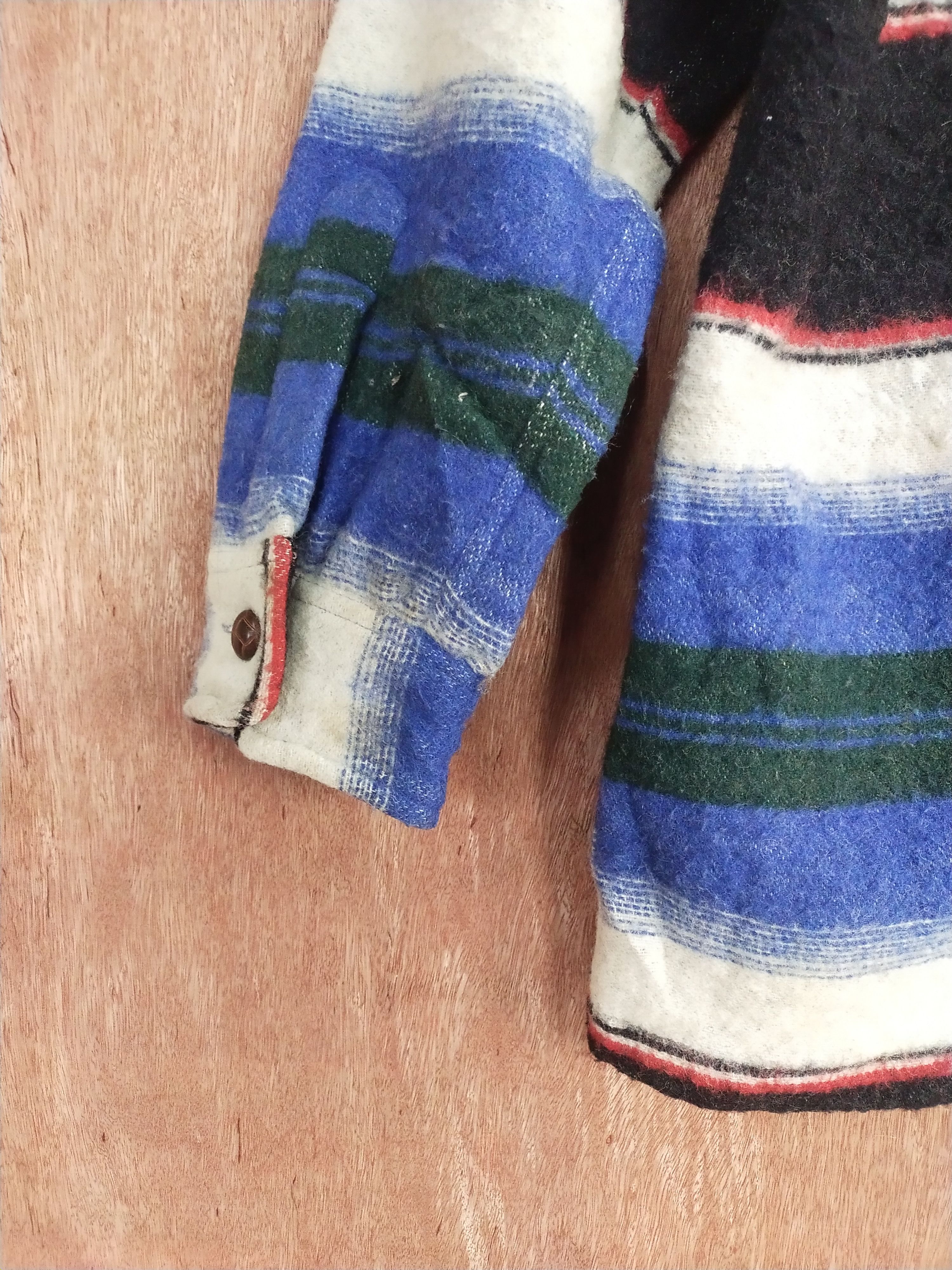 Japanese Brand Johns Hamer blue/black stripe mohair jacket #H468 Size US M / EU 48-50 / 2 - 14 Thumbnail