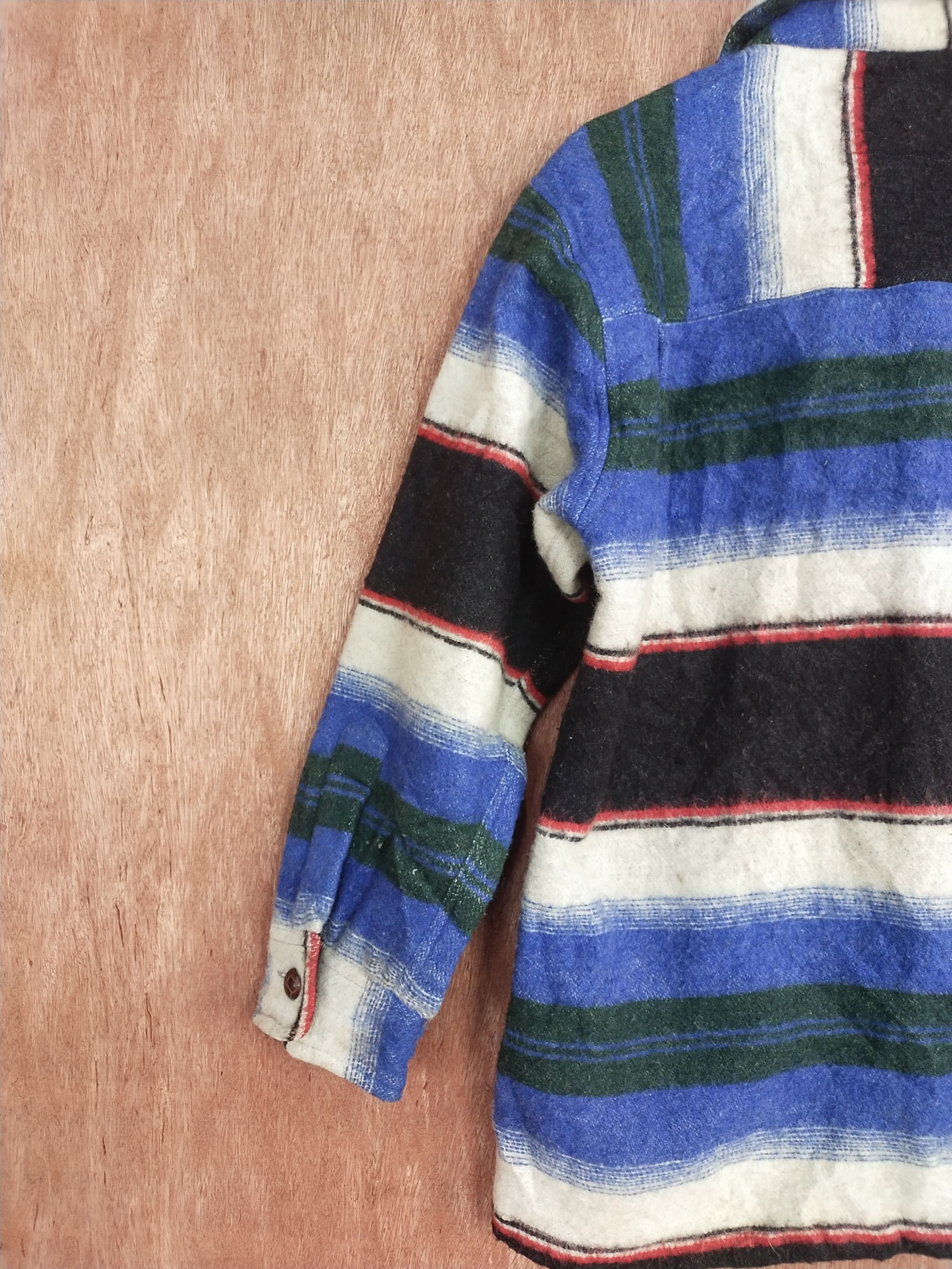 Japanese Brand Johns Hamer blue/black stripe mohair jacket #H468 Size US M / EU 48-50 / 2 - 13 Thumbnail