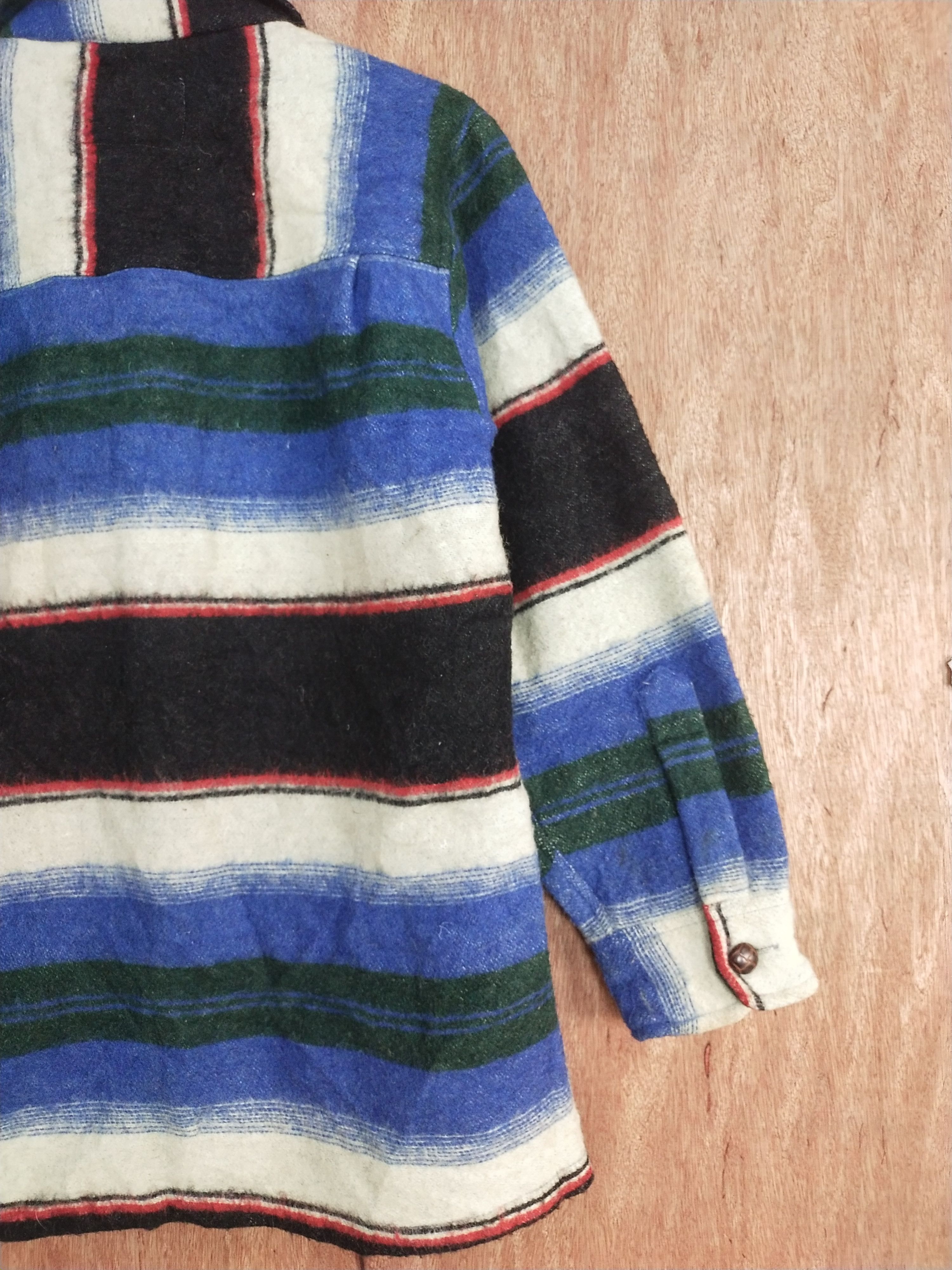 Japanese Brand Johns Hamer blue/black stripe mohair jacket #H468 Size US M / EU 48-50 / 2 - 11 Thumbnail