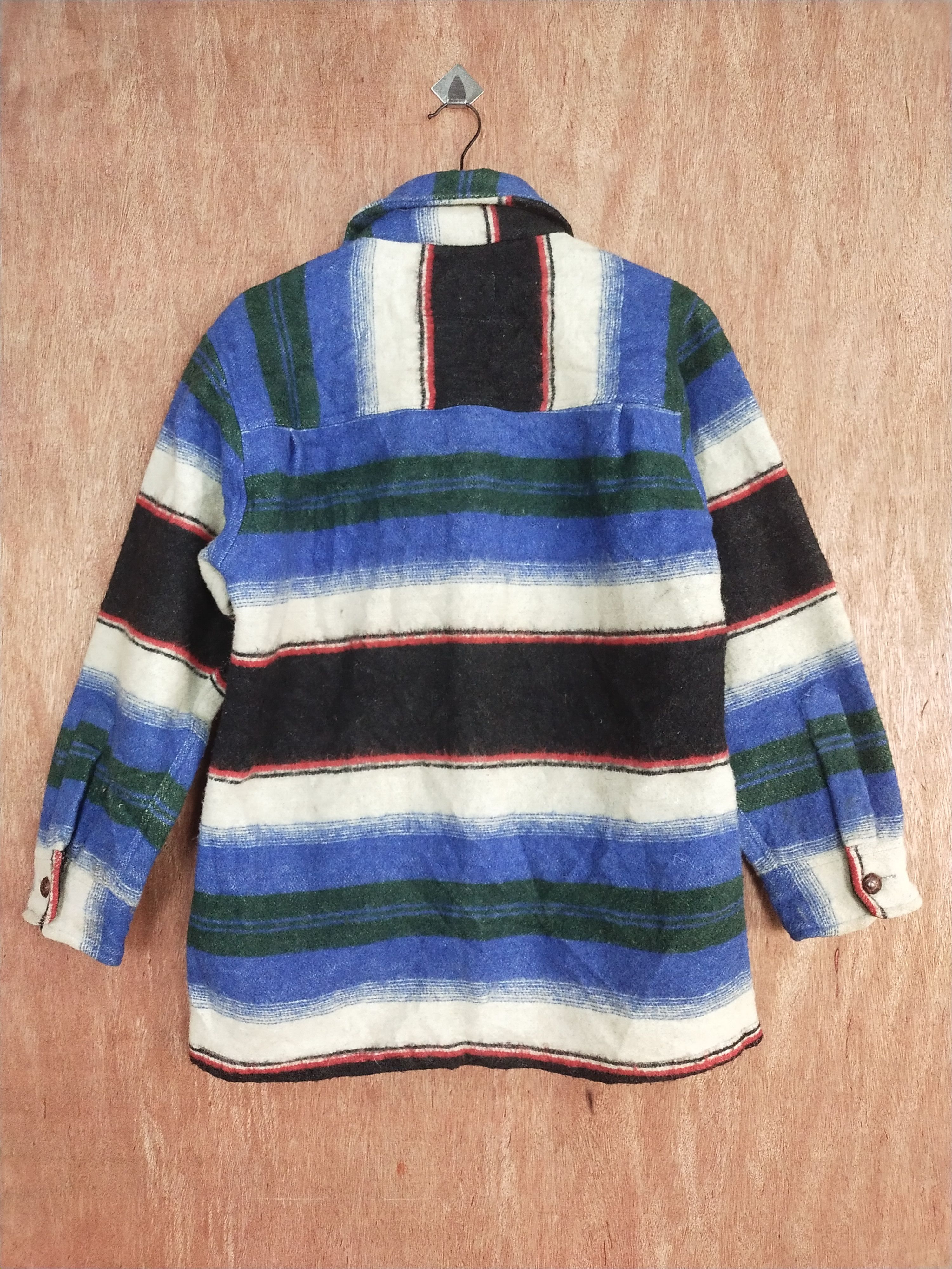 Japanese Brand Johns Hamer blue/black stripe mohair jacket #H468 Size US M / EU 48-50 / 2 - 10 Thumbnail