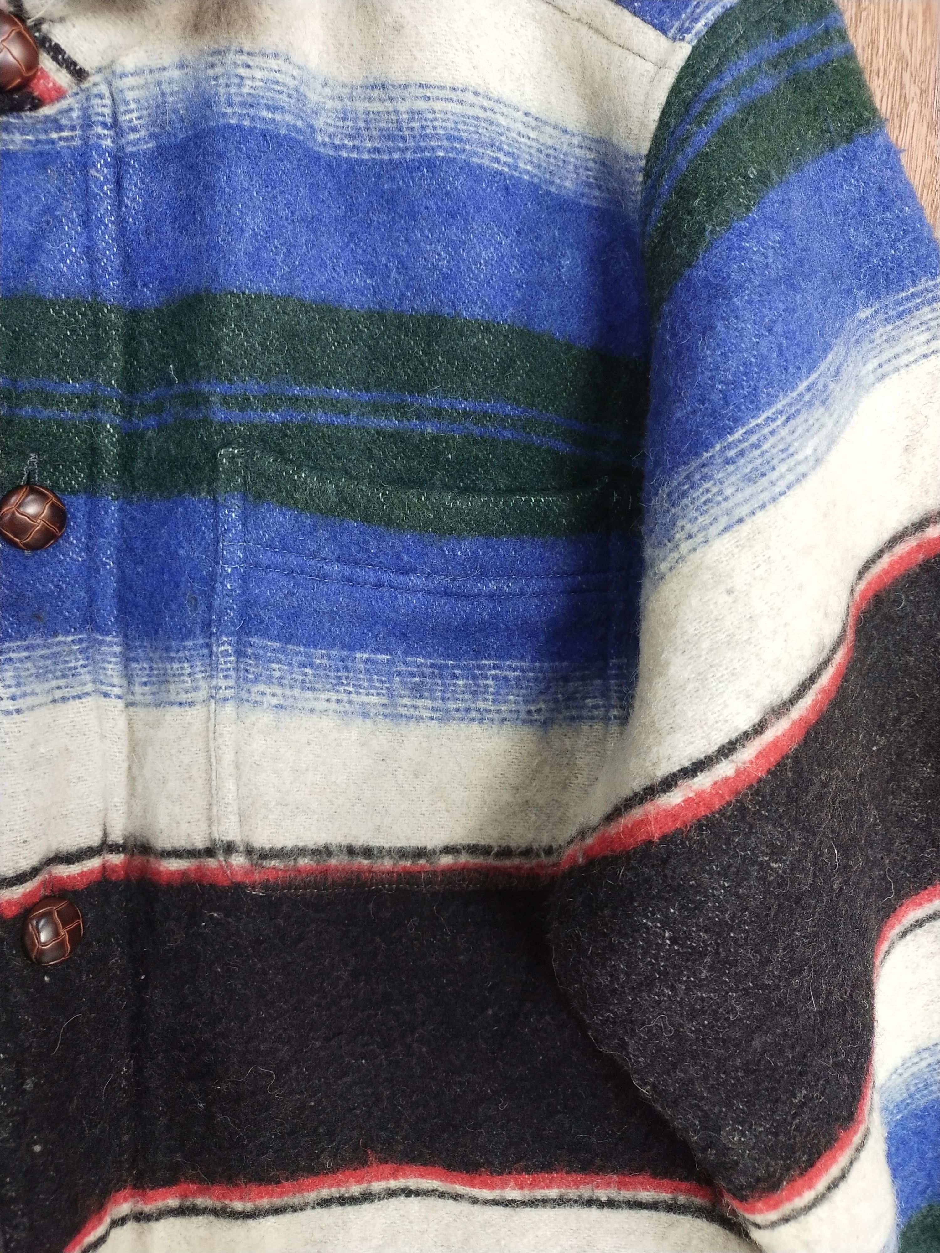 Japanese Brand Johns Hamer blue/black stripe mohair jacket #H468 Size US M / EU 48-50 / 2 - 7 Thumbnail
