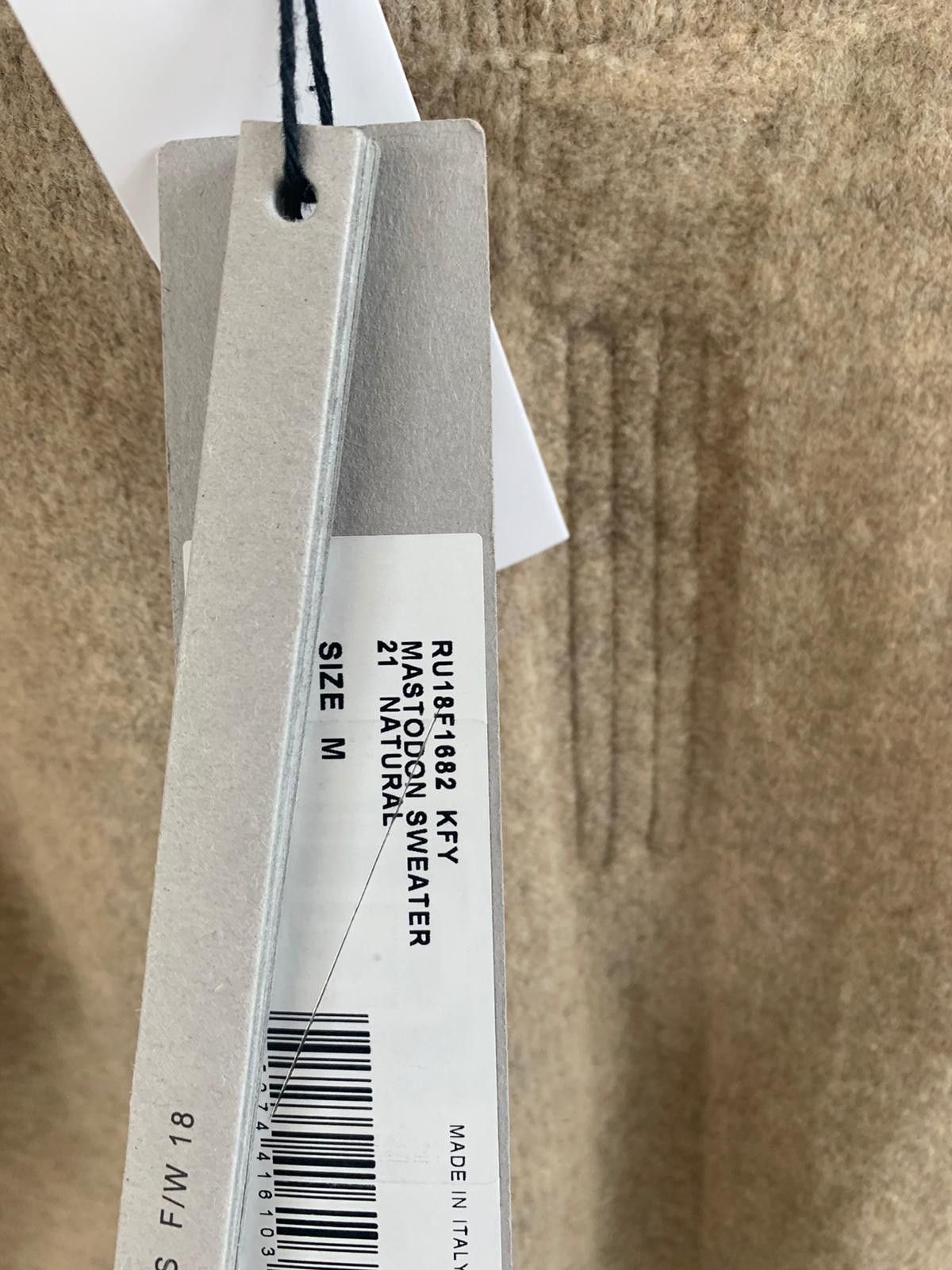 Rick Owens Mastodon Sweater in Natural Size US M / EU 48-50 / 2 - 10 Thumbnail