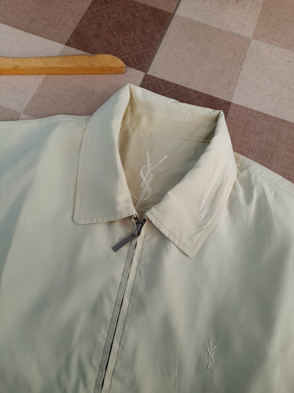 image of Itemvintage YVES Saint Laurent X YSL Jacket in Cream, Men's (Size Medium)