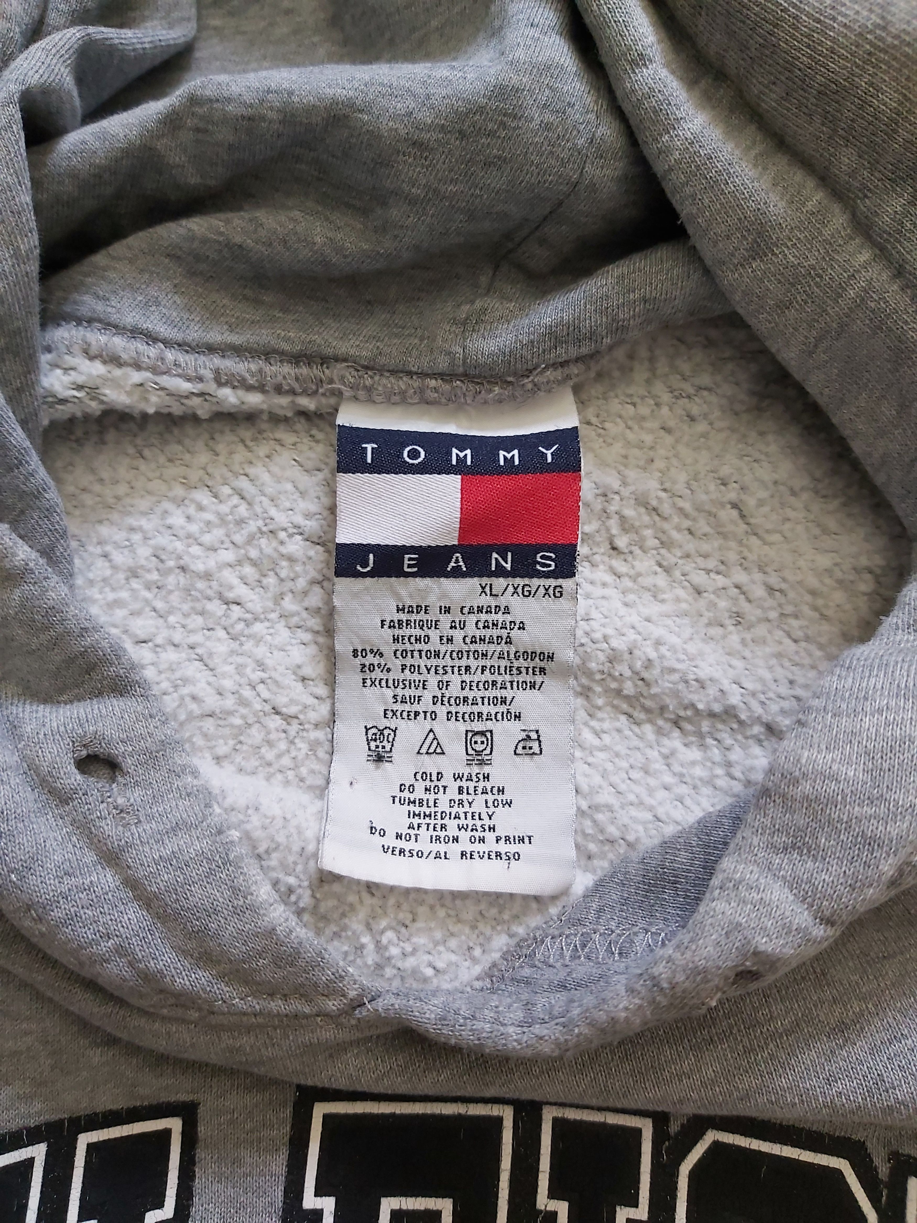 Tommy Hilfiger Vintage Tommy Hilfiger Gray Hoodie Size US XL / EU 56 / 4 - 4 Thumbnail