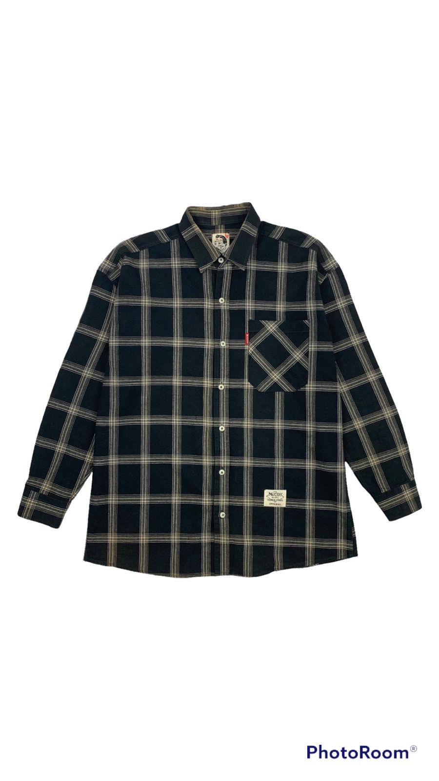The Real McCoy's Vintage Designer Mc Coy Industry Button Up Shirt Size US L / EU 52-54 / 3 - 1 Thumbnail