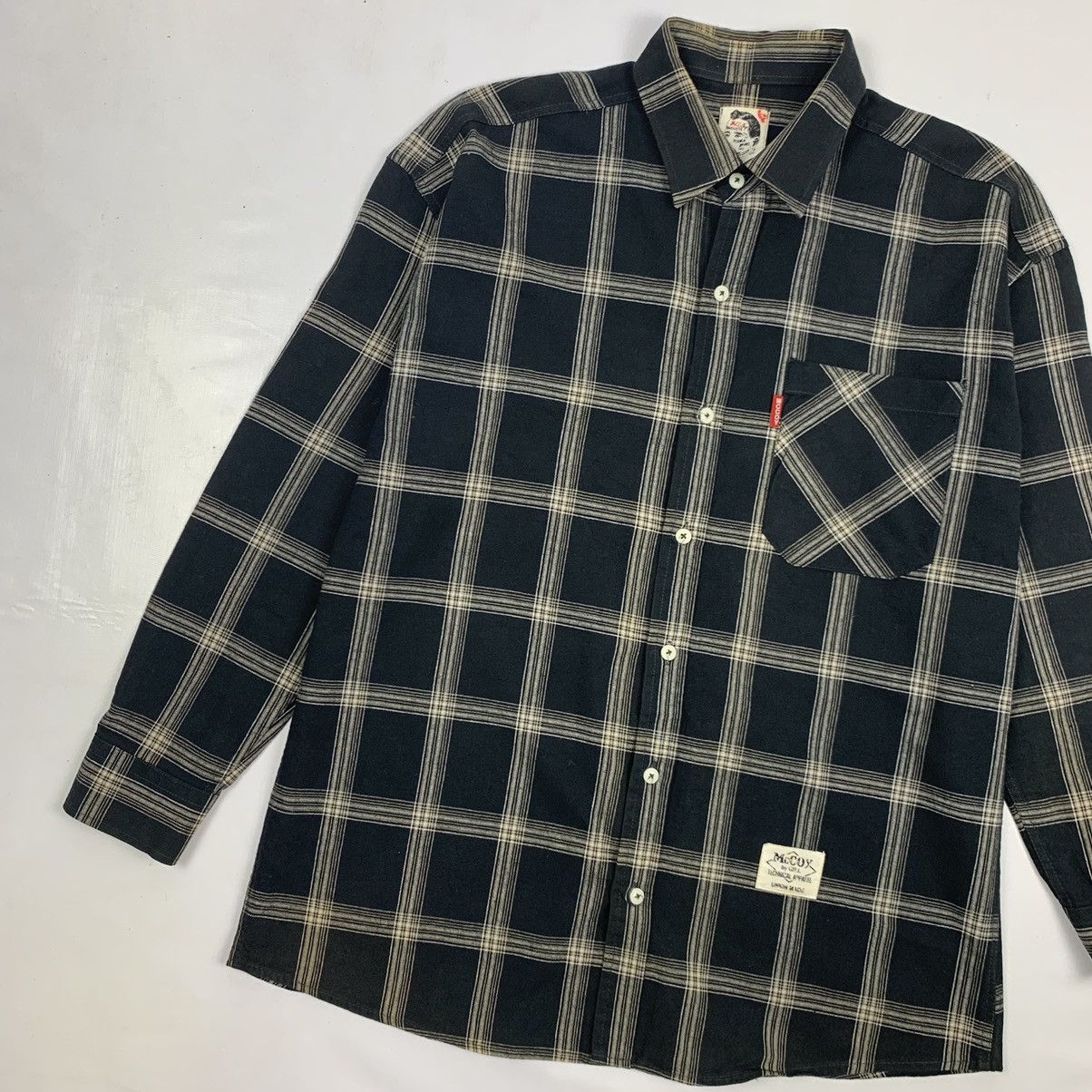 The Real McCoy's Vintage Designer Mc Coy Industry Button Up Shirt Size US L / EU 52-54 / 3 - 2 Thumbnail