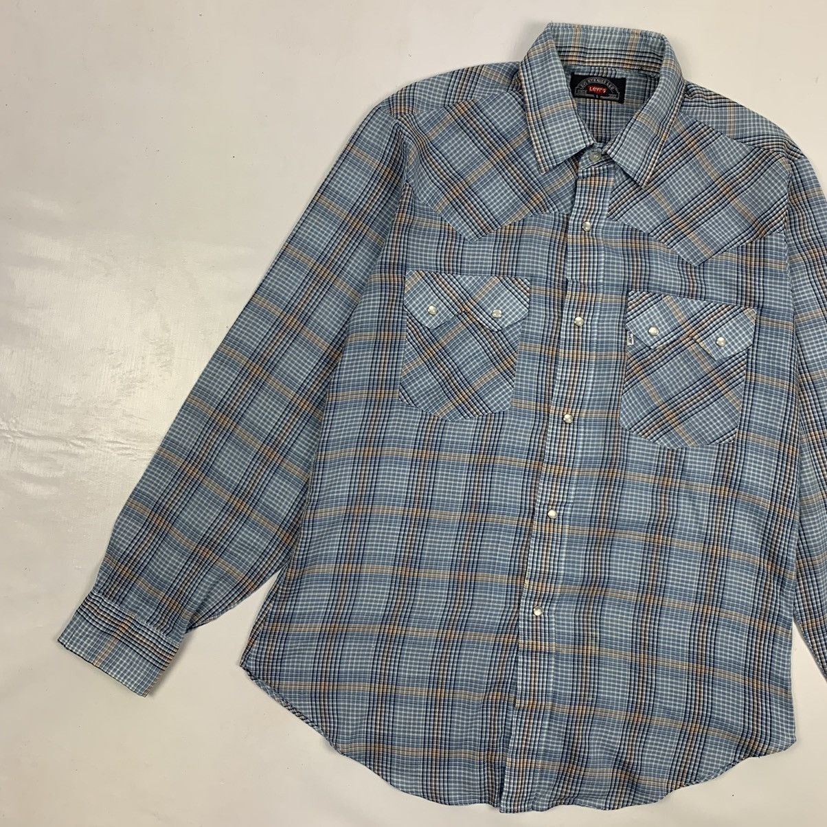 Levi's × Levi's Vintage Clothing × Vintage Vintage Levi’s Big E Snap Button Up Shirt Size US L / EU 52-54 / 3 - 2 Thumbnail