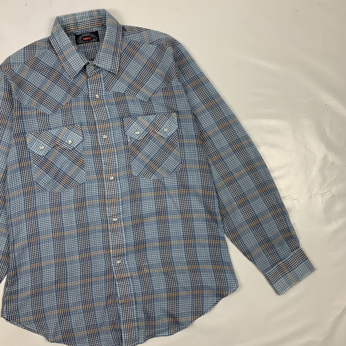 Levi's × Levi's Vintage Clothing × Vintage Vintage Levi’s Big E Snap Button Up Shirt Size US L / EU 52-54 / 3 - 3 Thumbnail