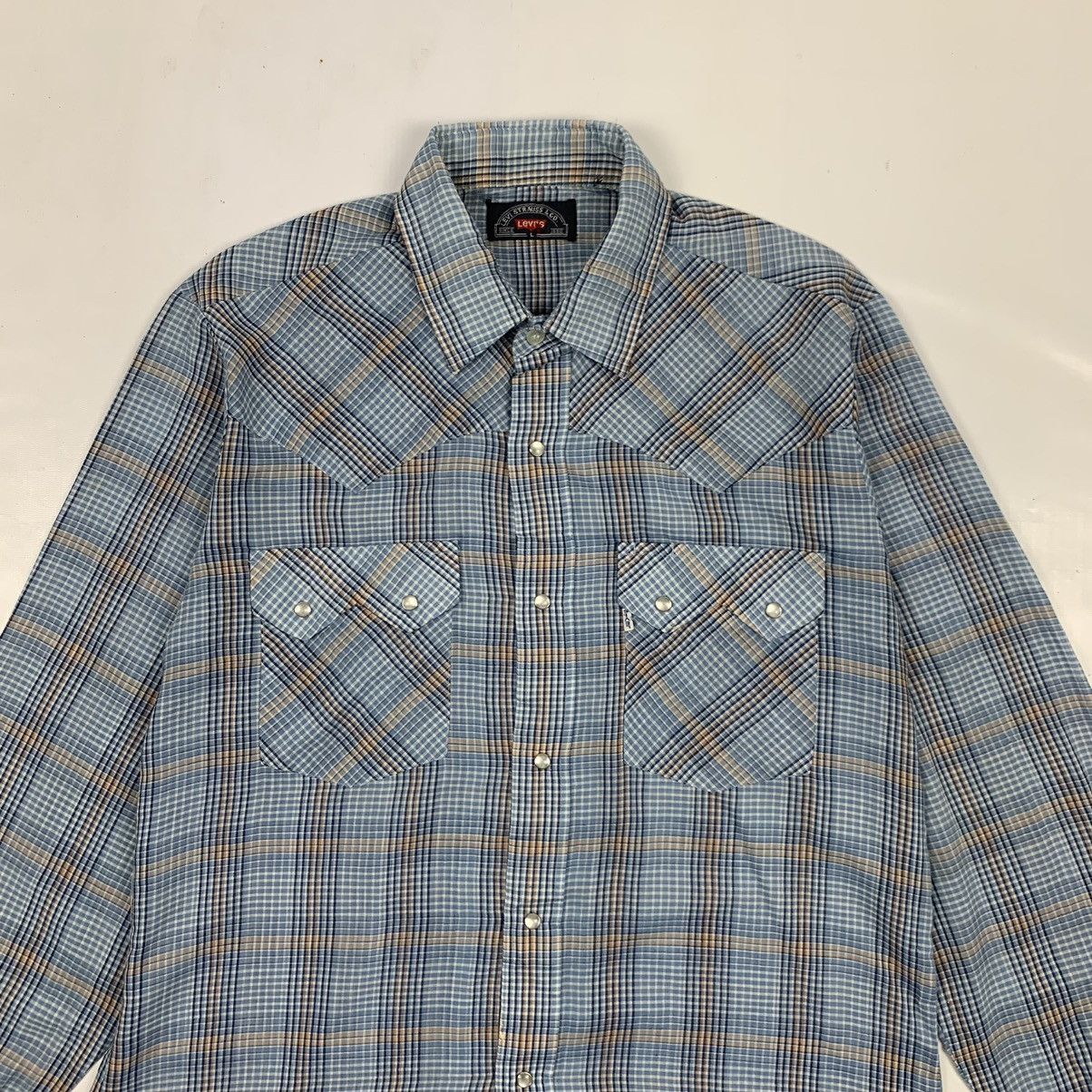 Levi's × Levi's Vintage Clothing × Vintage Vintage Levi’s Big E Snap Button Up Shirt Size US L / EU 52-54 / 3 - 4 Thumbnail