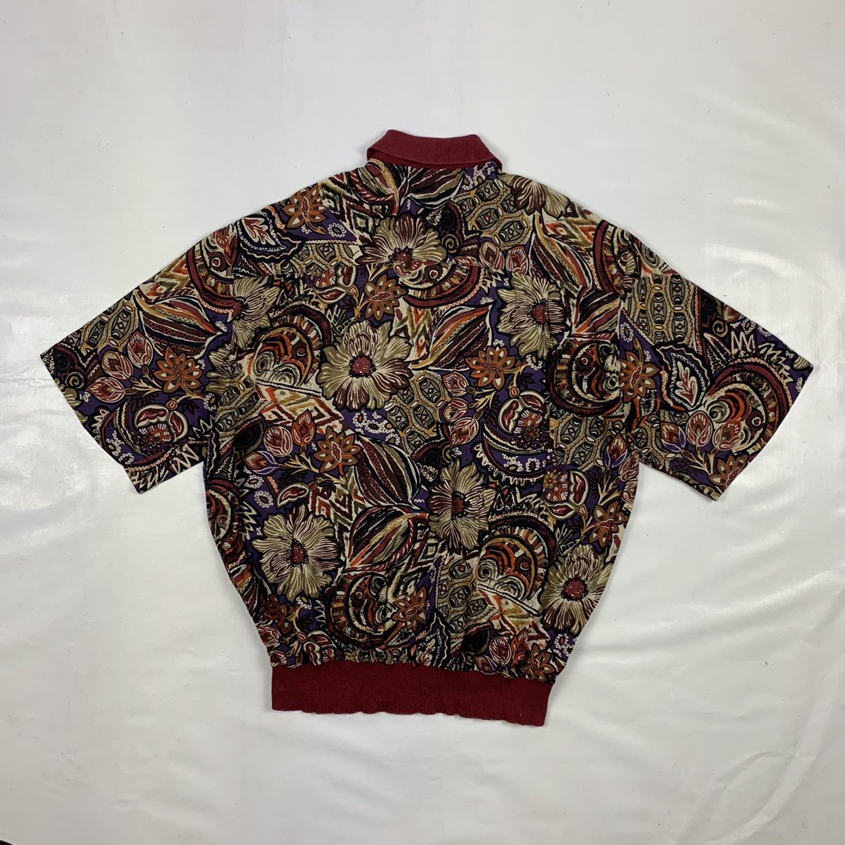 Longchamp Vintage Longcham Paris Paisley Flower Collar Shirt Size US L / EU 52-54 / 3 - 6 Thumbnail