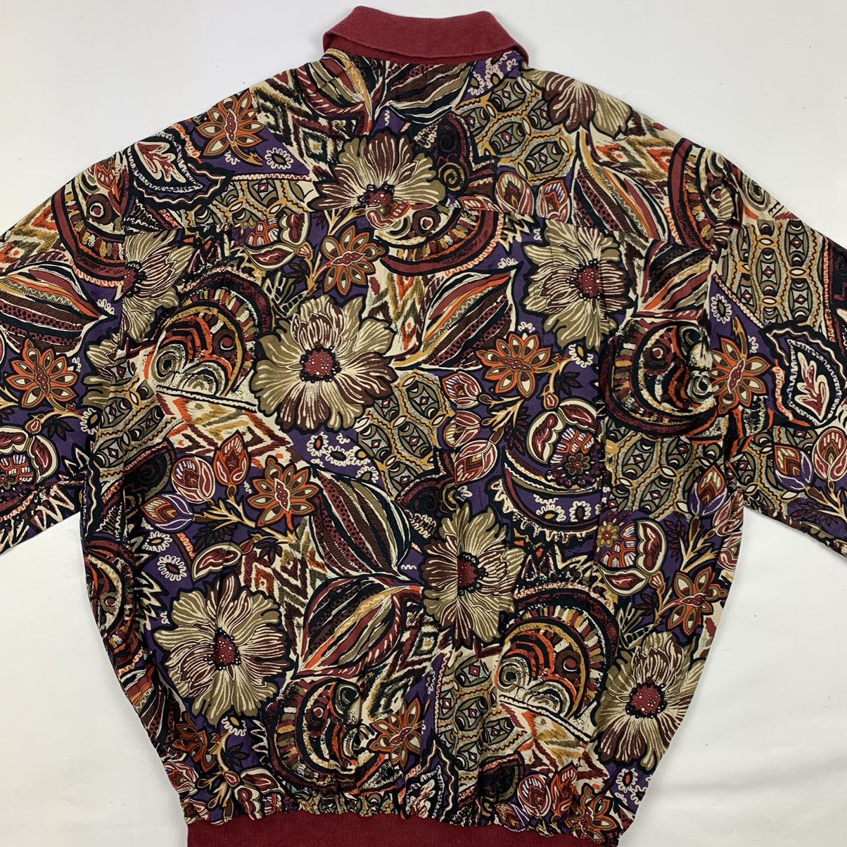 Longchamp Vintage Longcham Paris Paisley Flower Collar Shirt Size US L / EU 52-54 / 3 - 7 Thumbnail