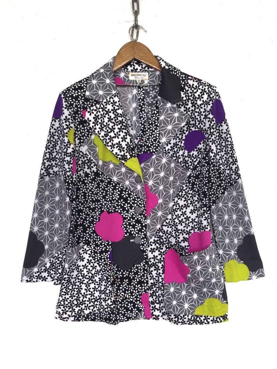Hanae Mori × Japanese Brand × Vintage Vintage Hanae Mori Overprint Jacket Size US S / EU 44-46 / 1 - 1 Thumbnail
