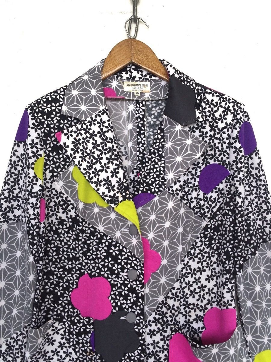 Hanae Mori × Japanese Brand × Vintage Vintage Hanae Mori Overprint Jacket Size US S / EU 44-46 / 1 - 5 Thumbnail