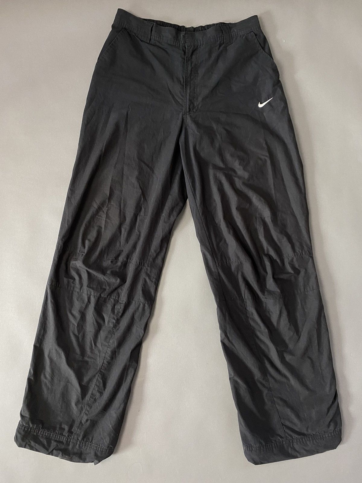 Nike × Vintage Nike vintage black track pants small swoosh 2000s Size US 30 / EU 46 - 1 Thumbnail