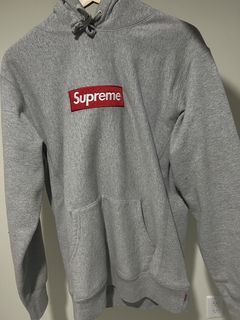 Box logo sweatshirt Supreme Grey size XL International in Cotton - 33832980