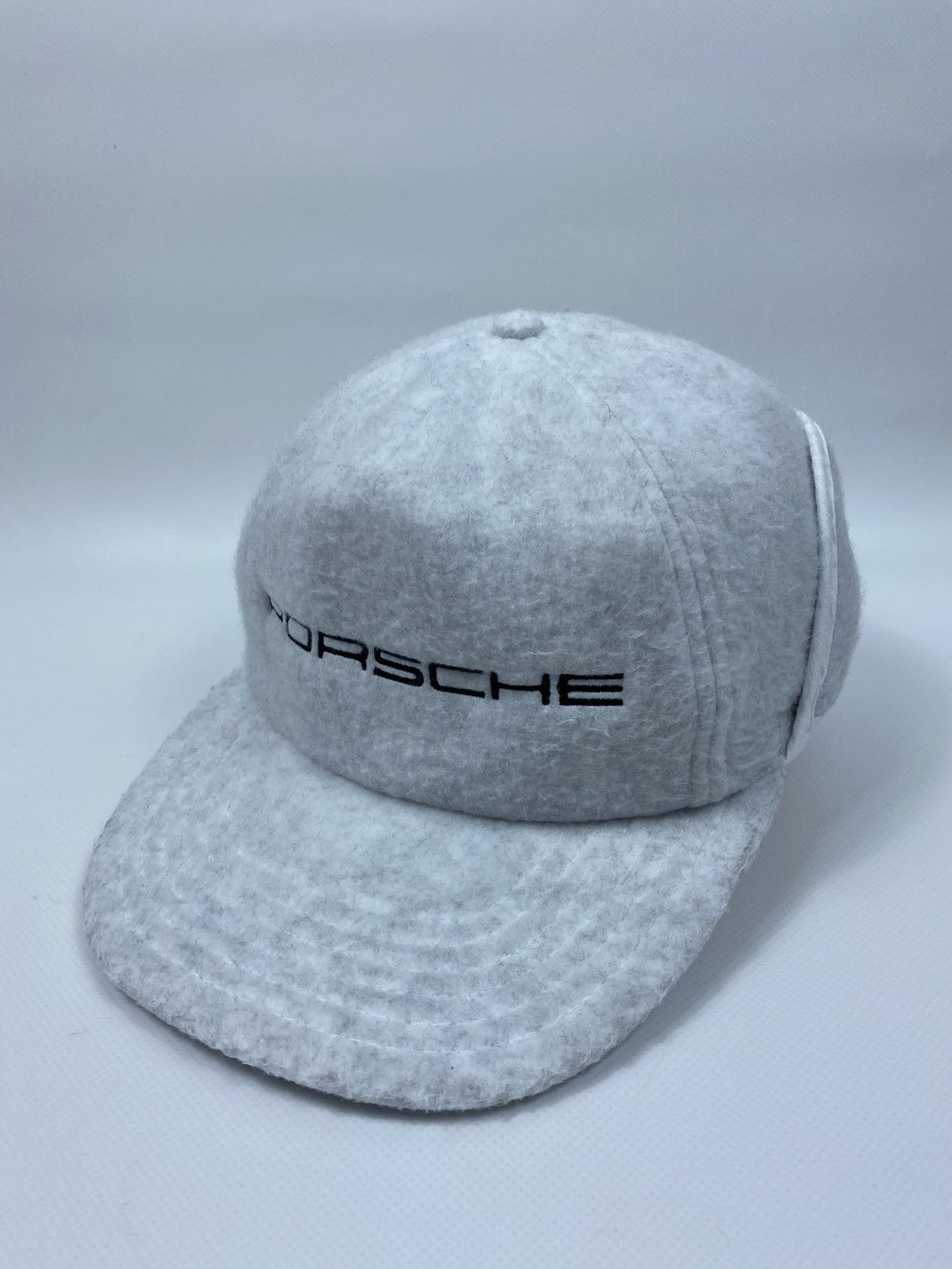 Porsche Design × Vintage 80s Porsche Mobil 1 Vintage Big Logo Fleece Winter Cap Hat Size ONE SIZE - 3 Thumbnail
