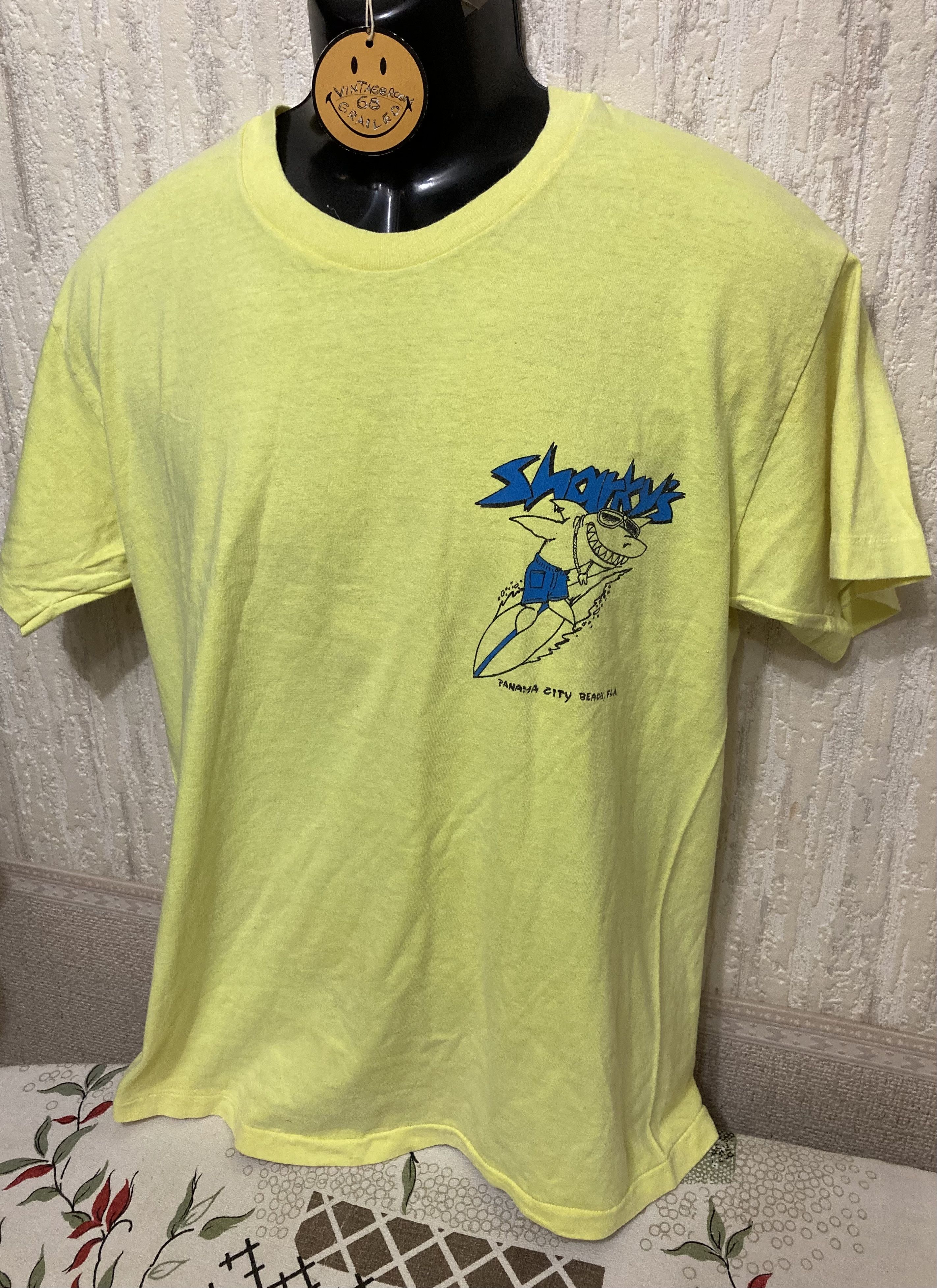 Vintage Vintage 1992 Sharkys single stitch rare tee Size US M / EU 48-50 / 2 - 1 Thumbnail