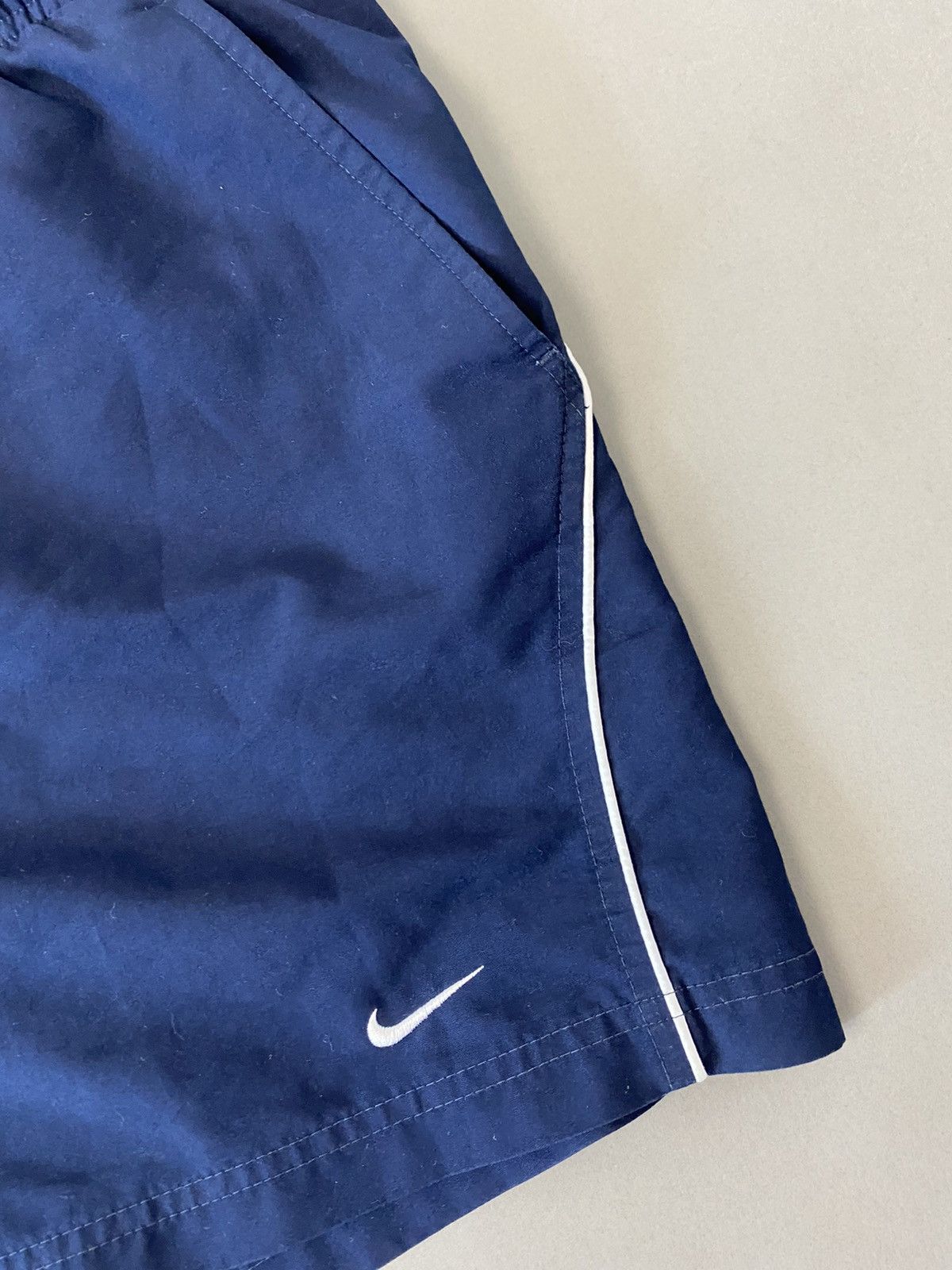 Nike × Vintage Nike vintage navy track pant shorts small swoosh 2000s Size US 34 / EU 50 - 2 Thumbnail