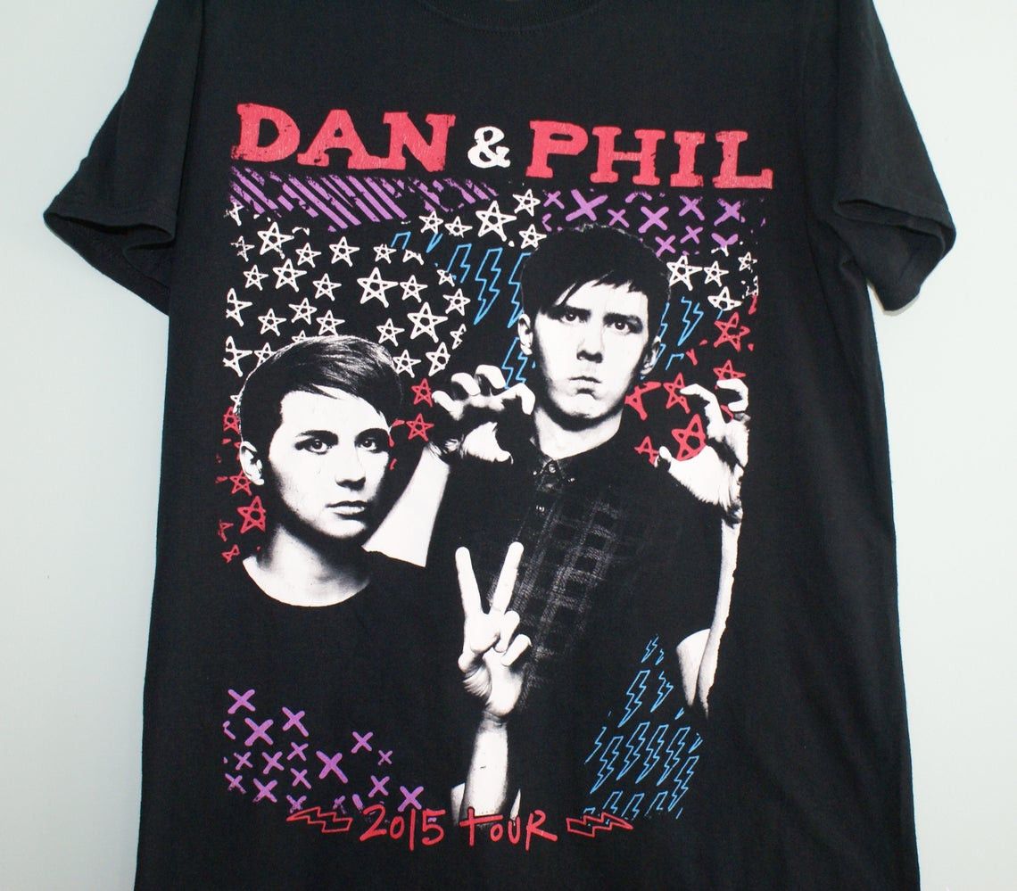 Band Tees Amazing Phil Danisnotonfire shirt, Dan & Phil shirt Size US S / EU 44-46 / 1 - 2 Thumbnail