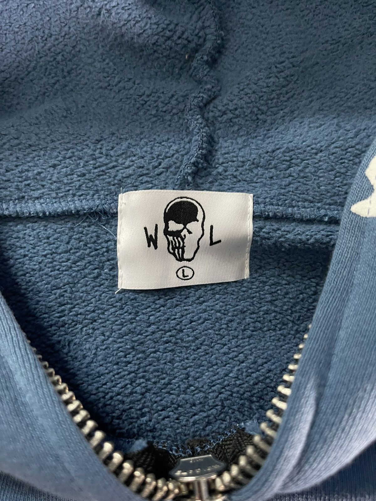 Warren Lotas Indigo Skull Zip Hoodie 新品