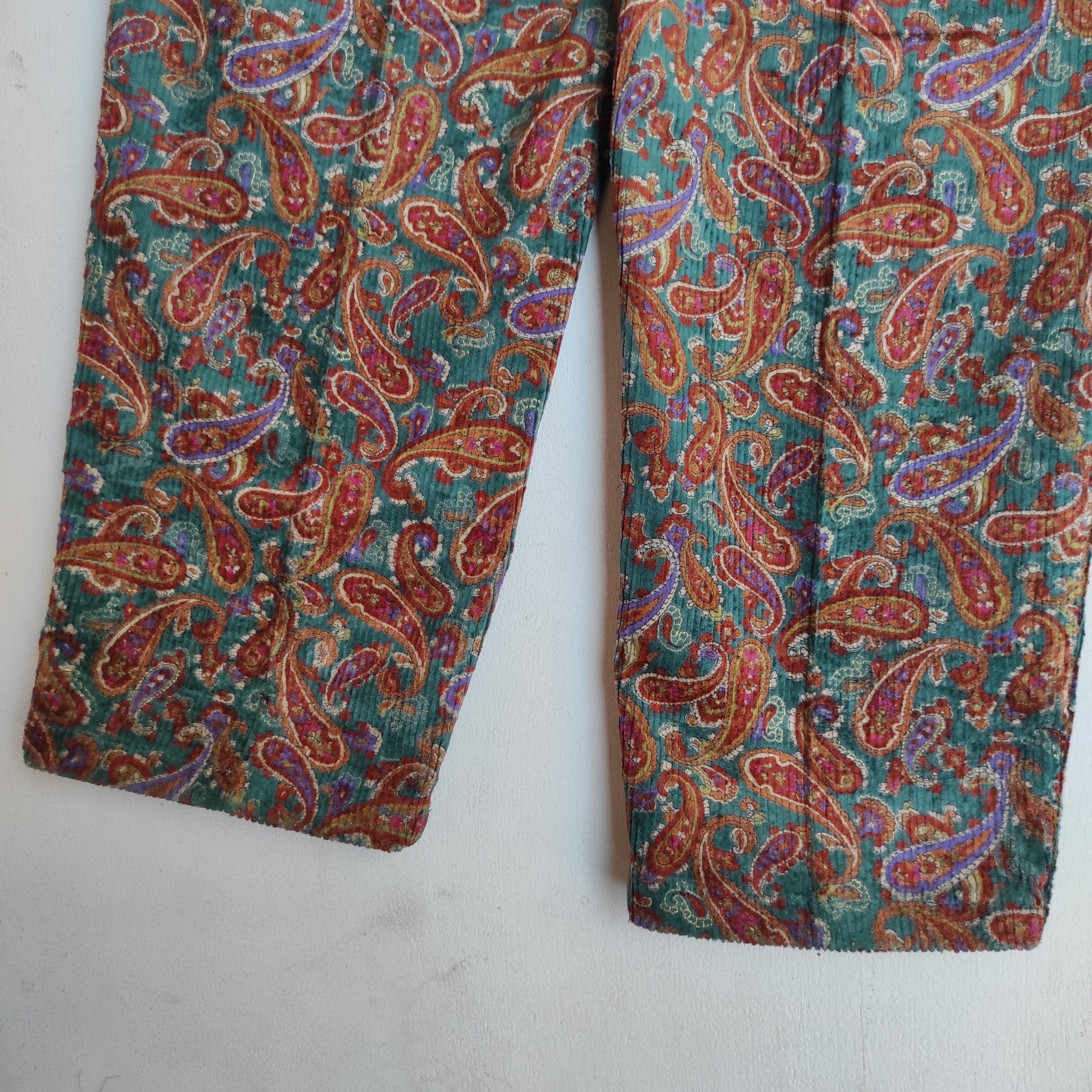 Hysteric Glamour 80s Cheminee High Waist Paisley Corduroy pants size 25 Size 25" / US 0 / IT 36 - 15 Thumbnail