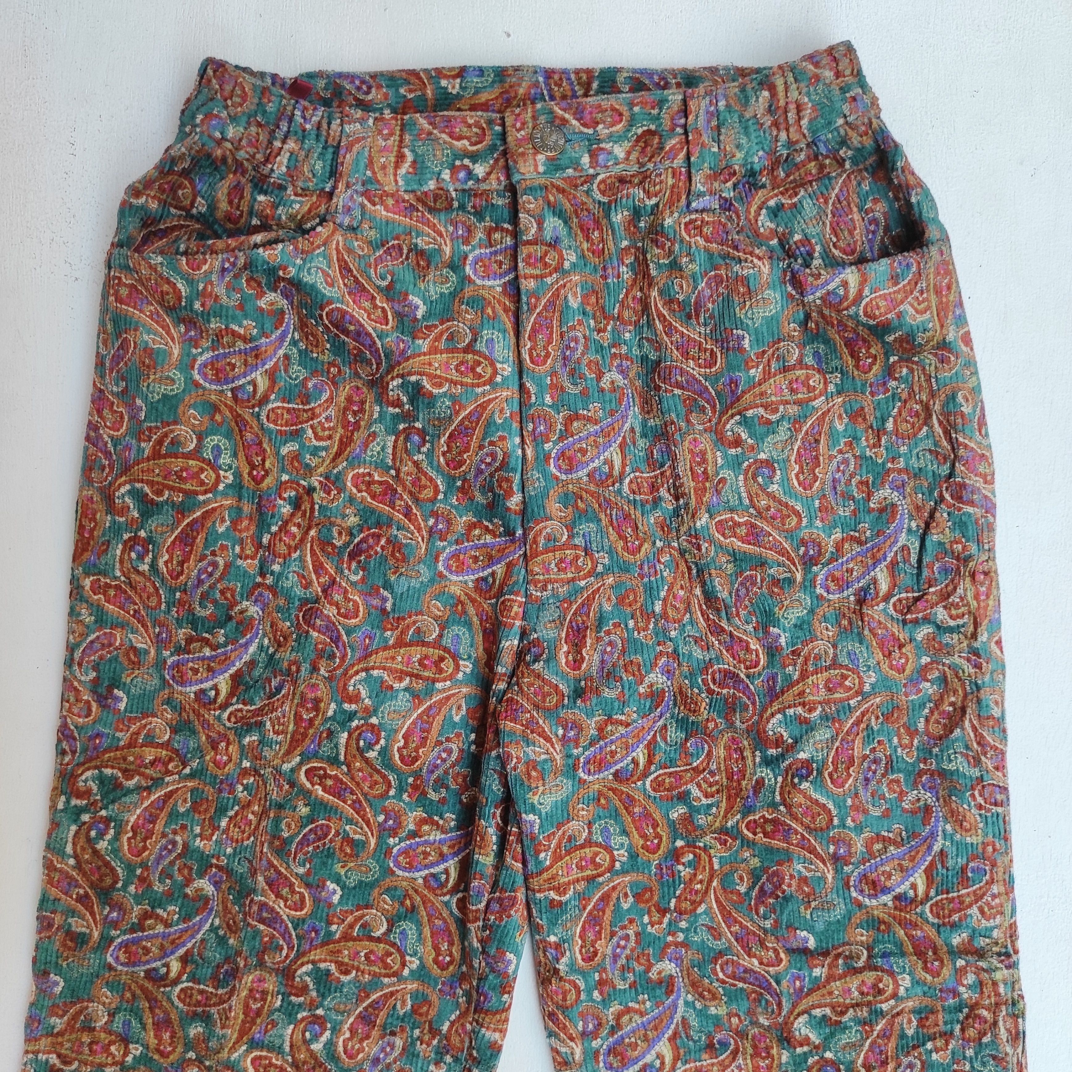 Hysteric Glamour 80s Cheminee High Waist Paisley Corduroy pants size 25 Size 25" / US 0 / IT 36 - 2 Thumbnail