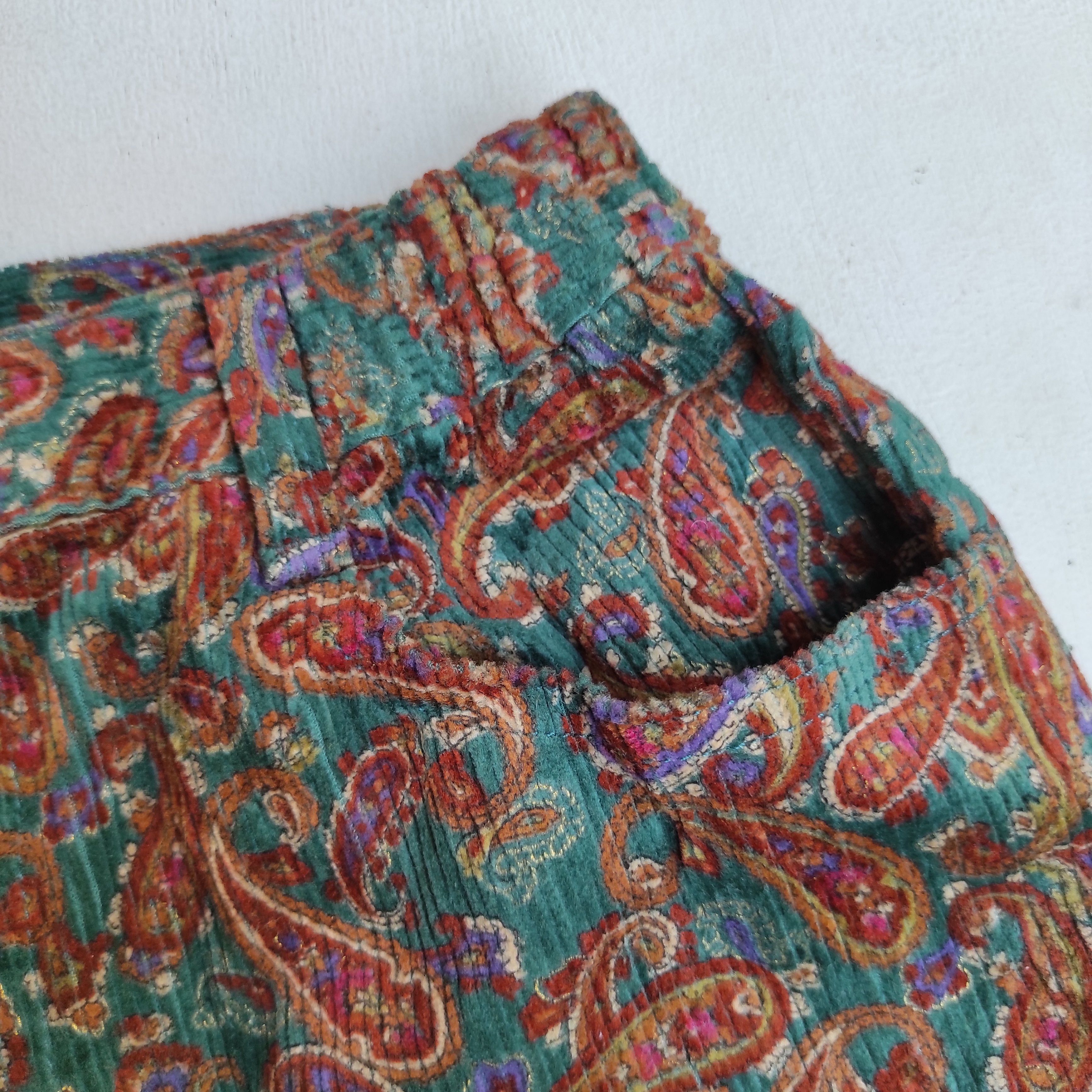 Hysteric Glamour 80s Cheminee High Waist Paisley Corduroy pants size 25 Size 25" / US 0 / IT 36 - 6 Thumbnail